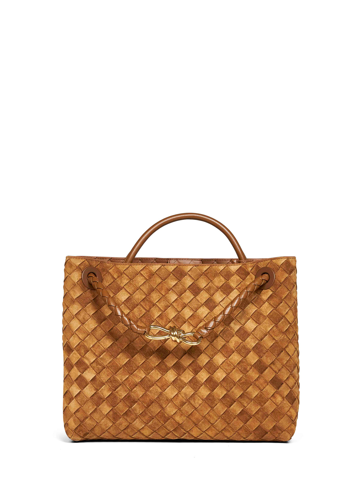 Bottega Veneta Women Dark Caramel 20 Andiamo Medium Handbag BOTTEGA VENETA