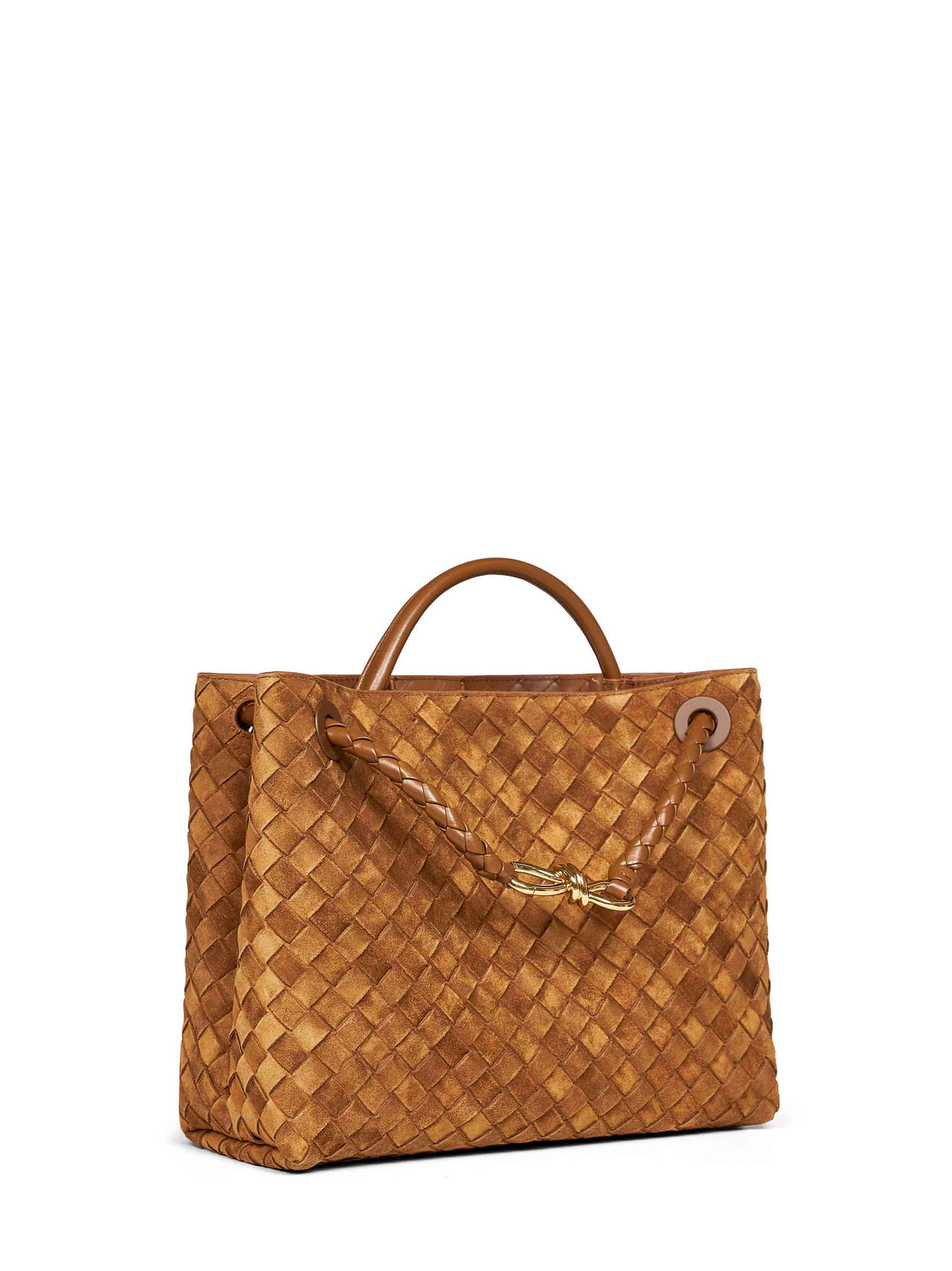 Bottega Veneta Women Dark Caramel 20 Andiamo Medium Handbag BOTTEGA VENETA