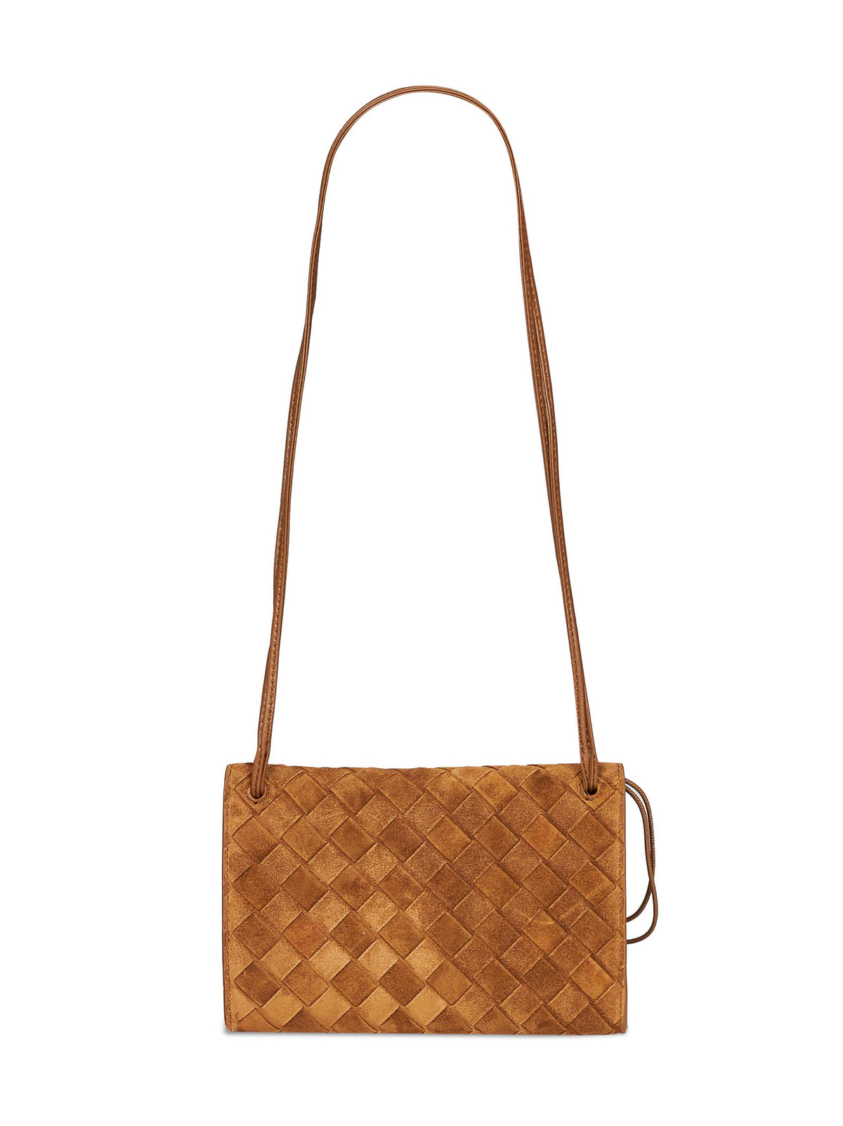 Bottega Veneta Women Dark Caramel 20 Andiamo Pouch With Shoulder Strap BOTTEGA VENETA