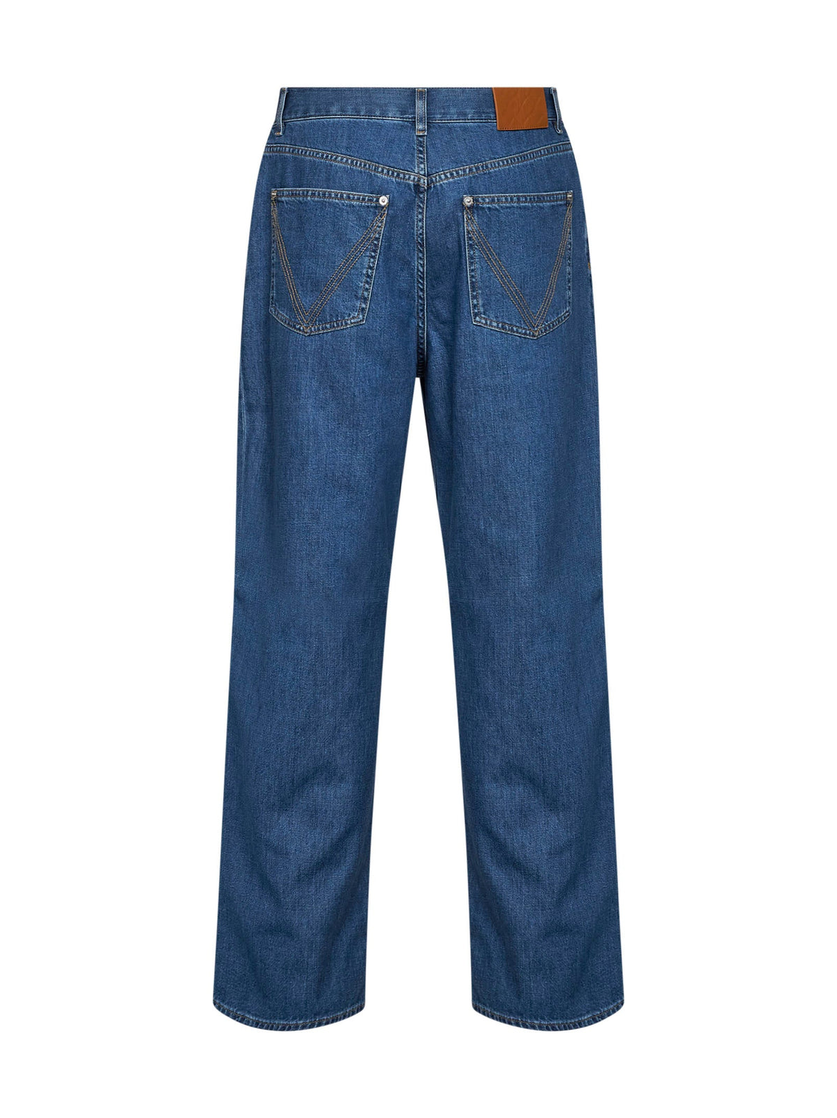 Bottega Veneta Men Medium Blue Cotton Denim Wide-Leg Jeans BOTTEGA VENETA