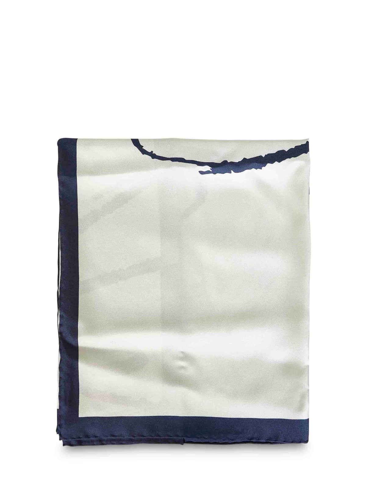 Bottega Veneta Women Pale Herb Green Silk Scarf With Graphic Print BOTTEGA VENETA