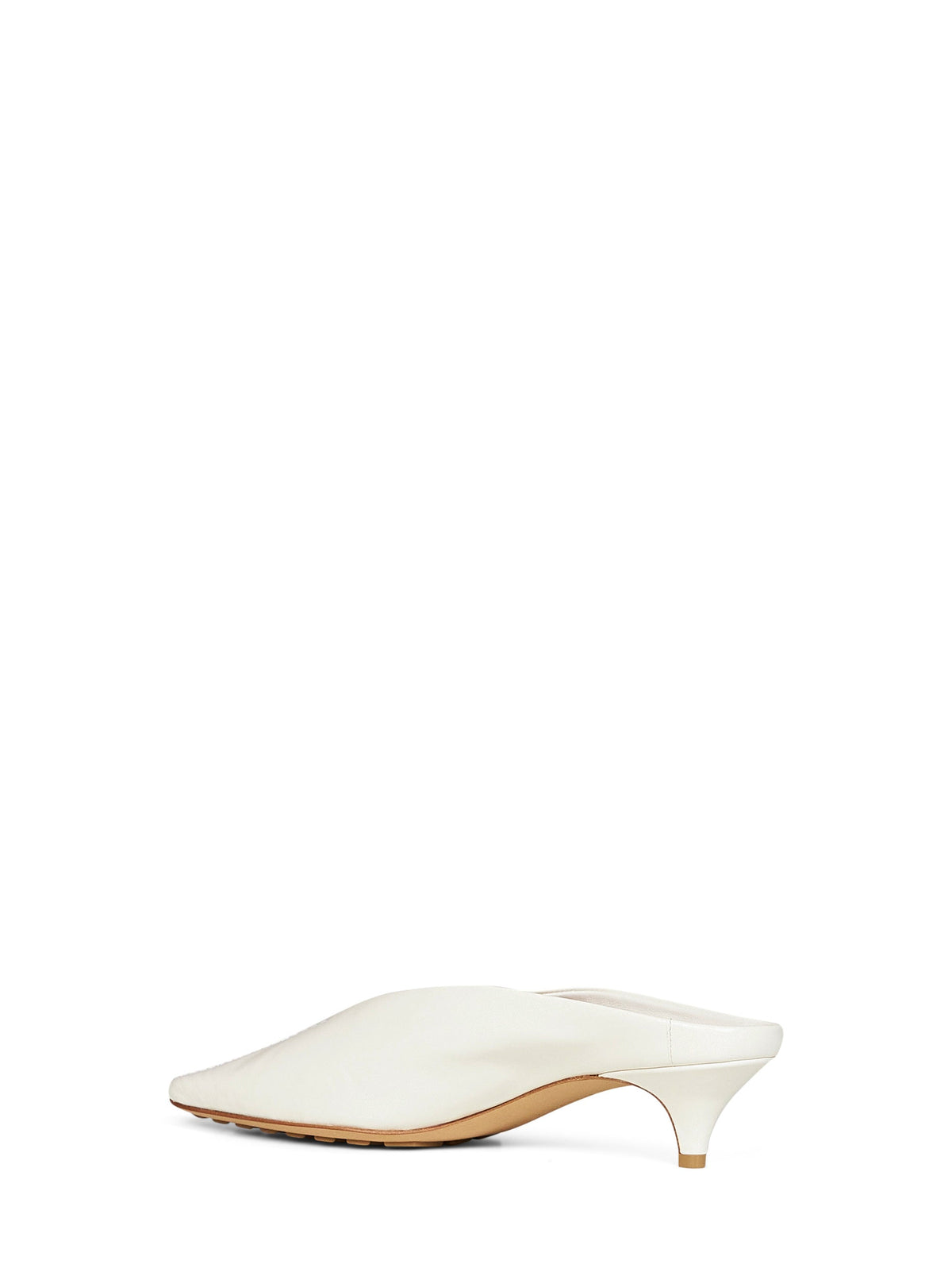 Bottega Veneta Women Alabaster Shiny Leather Vesta Mule Pumps BOTTEGA VENETA