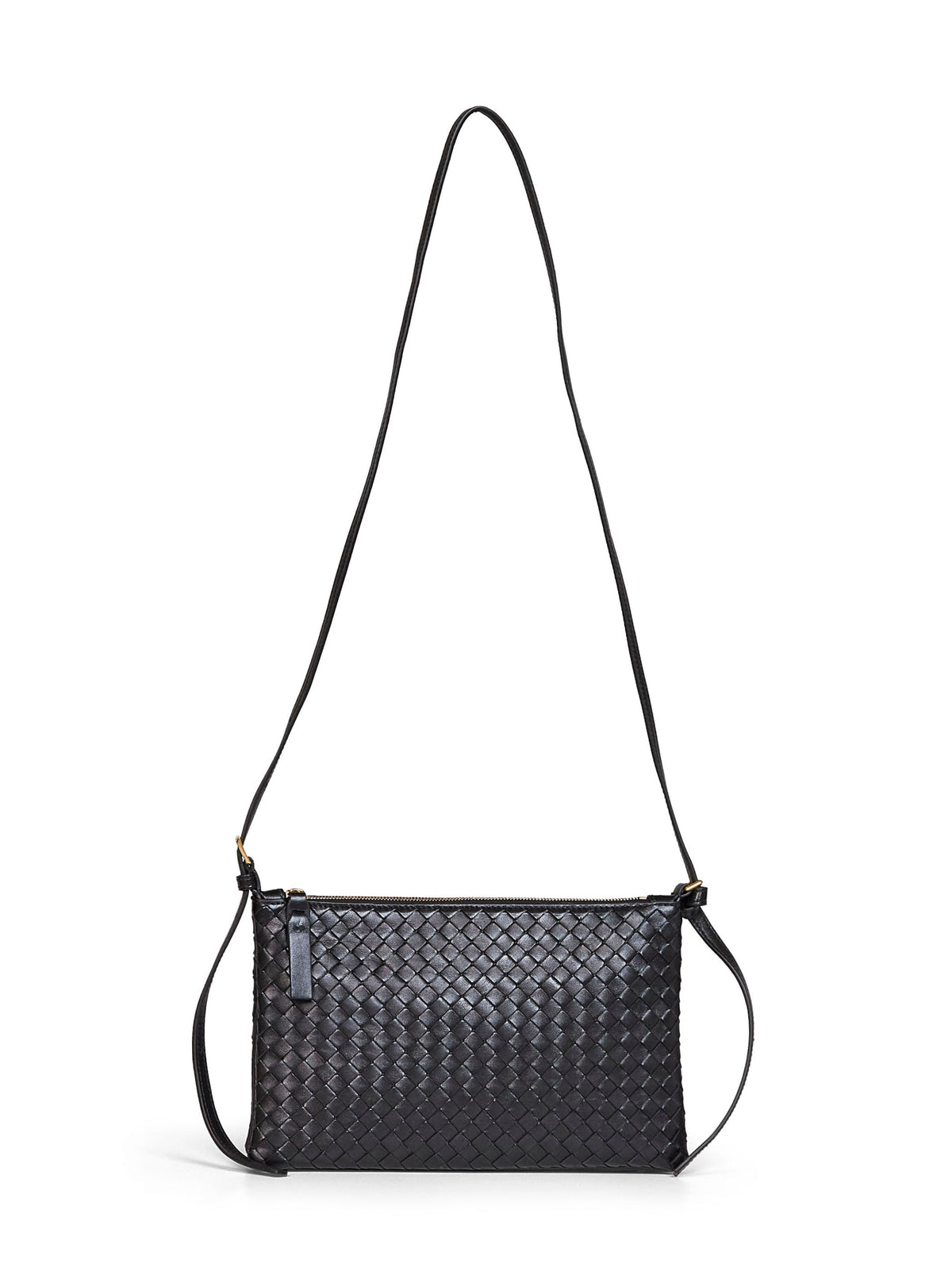 Bottega Veneta Women Black Intrecciato Piccolo Medium Pouch<Br/> BOTTEGA VENETA
