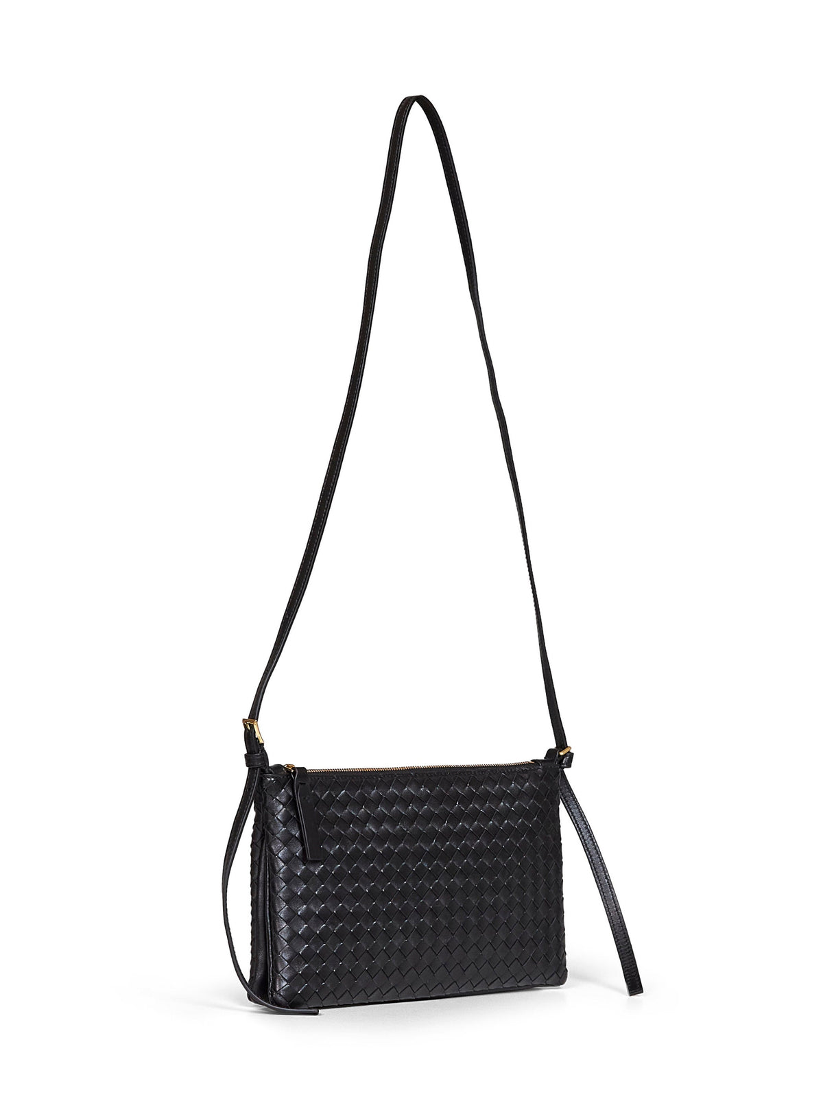 Bottega Veneta Women Black Intrecciato Piccolo Medium Pouch<Br/> BOTTEGA VENETA