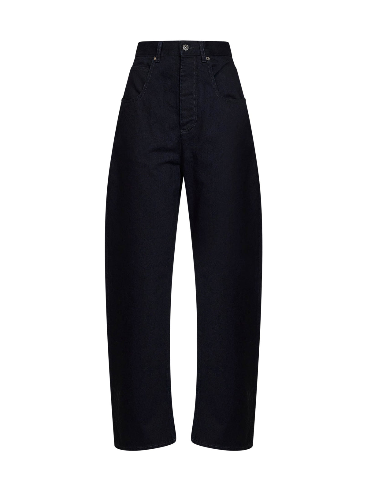 Bottega Veneta Women Dark Indigo Cotton Denim Curved Leg Jeans BOTTEGA VENETA