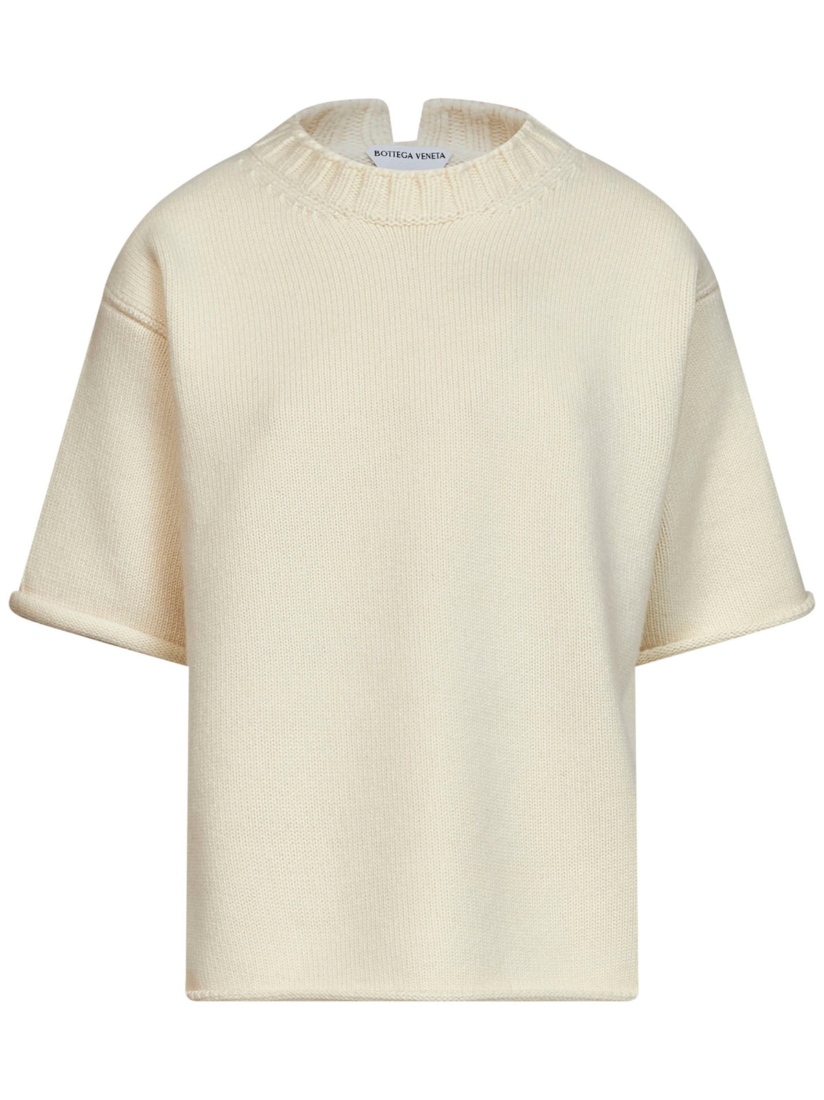 Bottega Veneta Women Rice Wool And Cashmere Blend Knit T-Shirt BOTTEGA VENETA