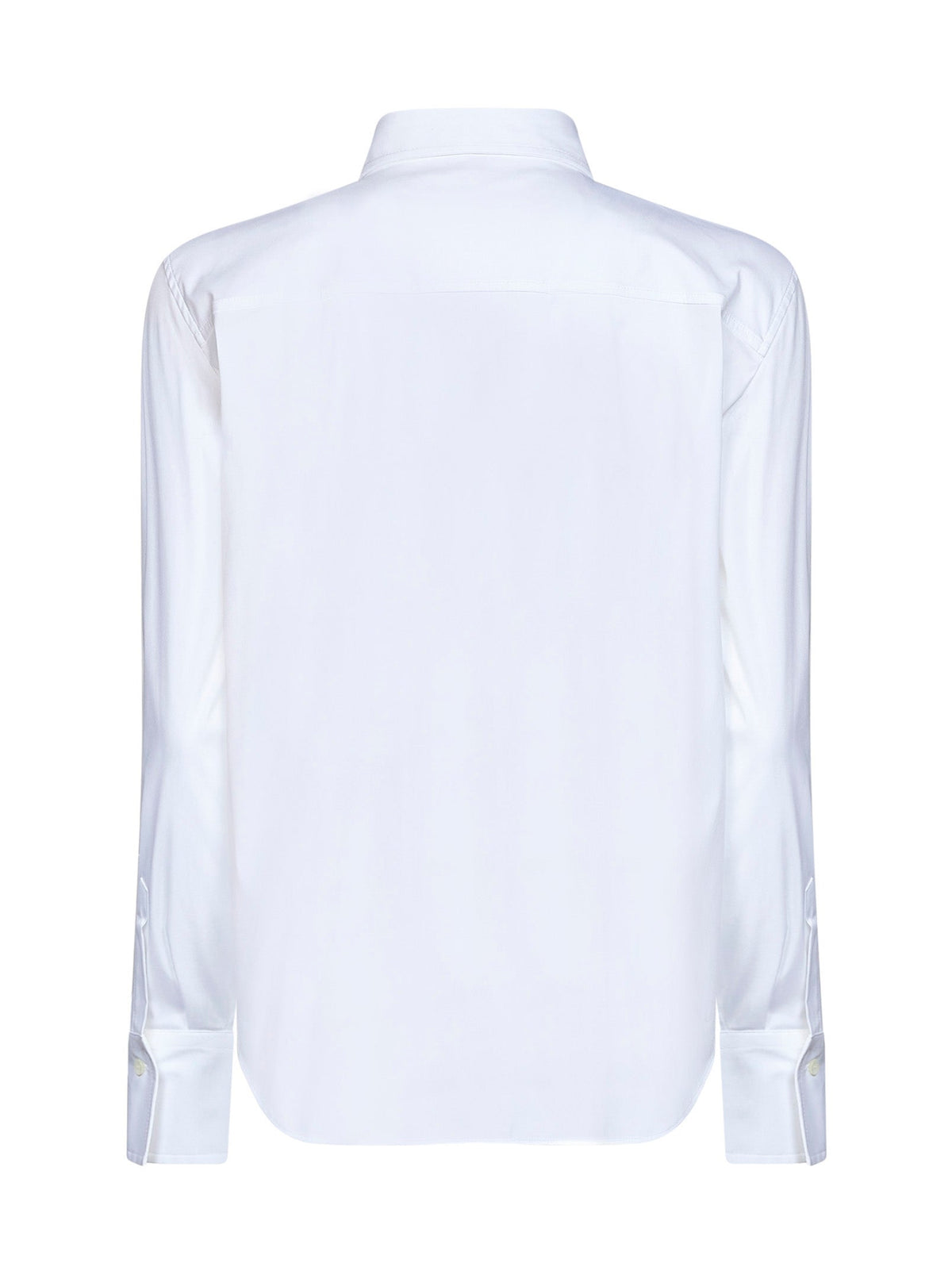 Brunello Cucinelli Women White Stretch Poplin Shirt With Monili Embroidery BRUNELLO CUCINELLI