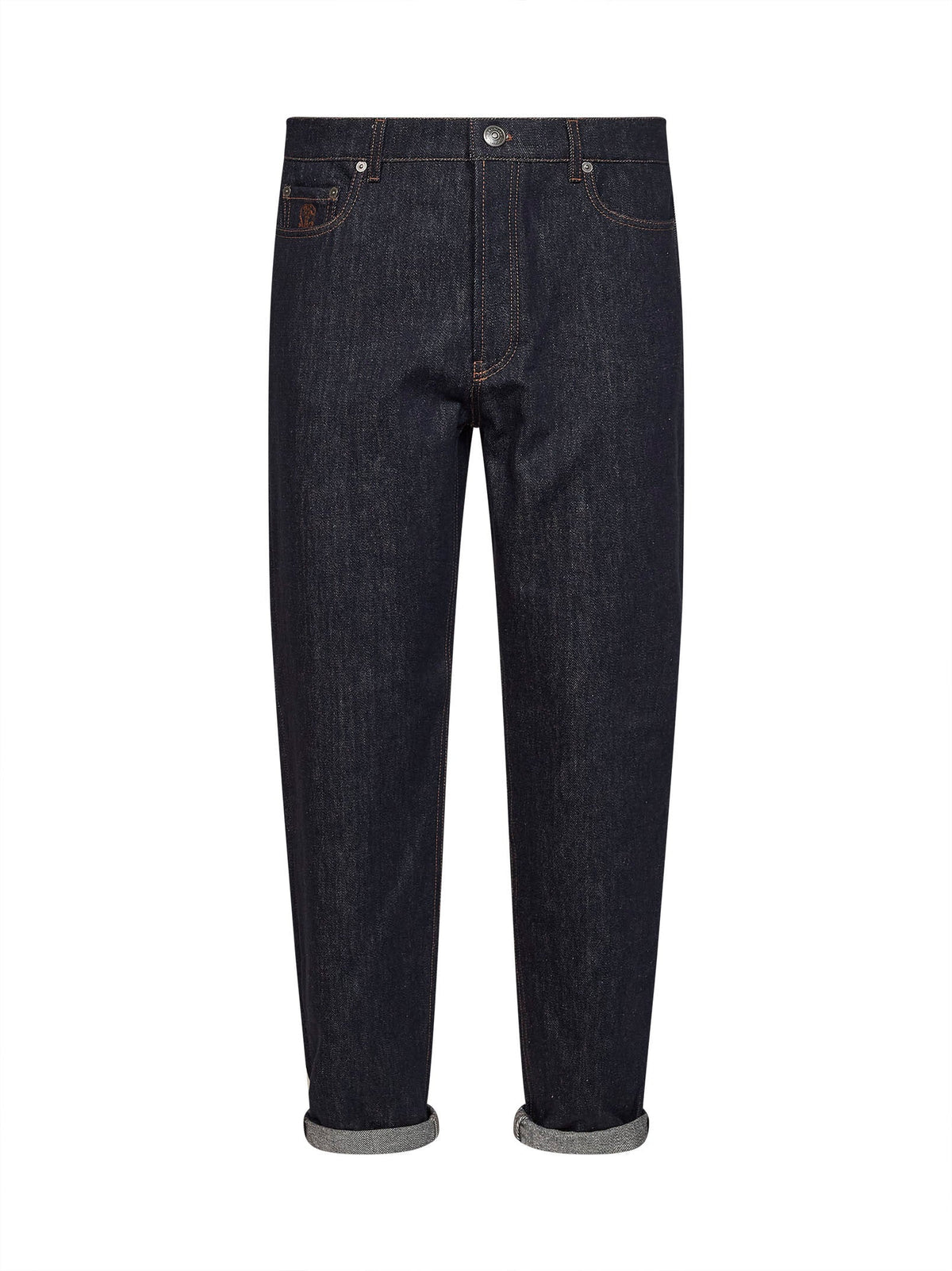 Brunello Cucinelli Men Blue Cotton Denim Iconic Fit Jeans BRUNELLO CUCINELLI