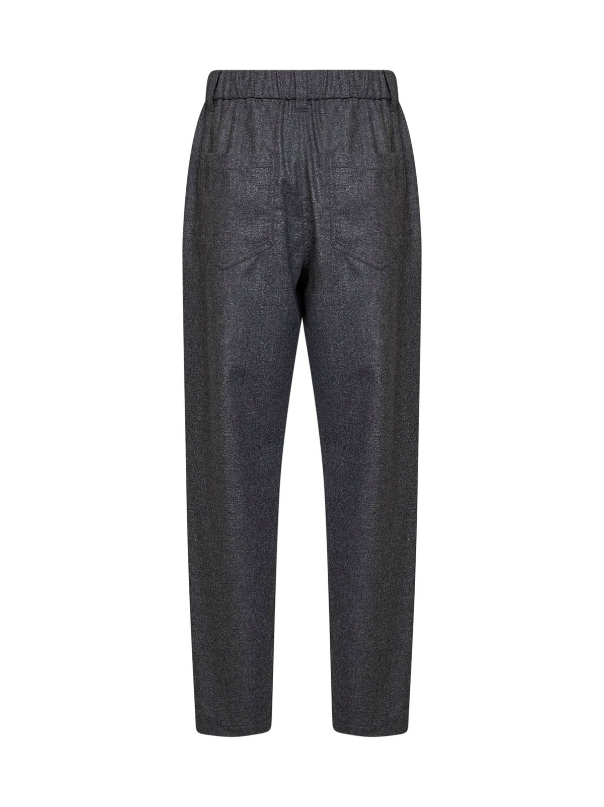 Brunello Cucinelli Women Medium Grey Wool And Cashmere Baggy Pull-On Trousers BRUNELLO CUCINELLI