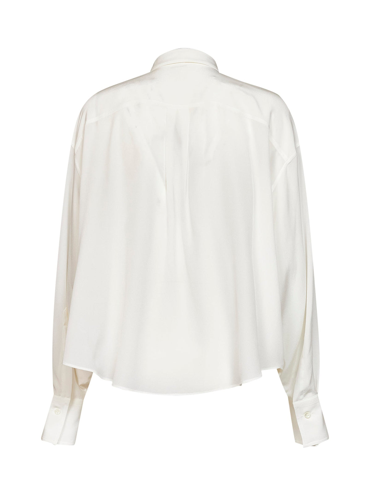 Brunello Cucinelli Women Natural Crêpe De Chine Shirt With Tie And Shiny Collar BRUNELLO CUCINELLI
