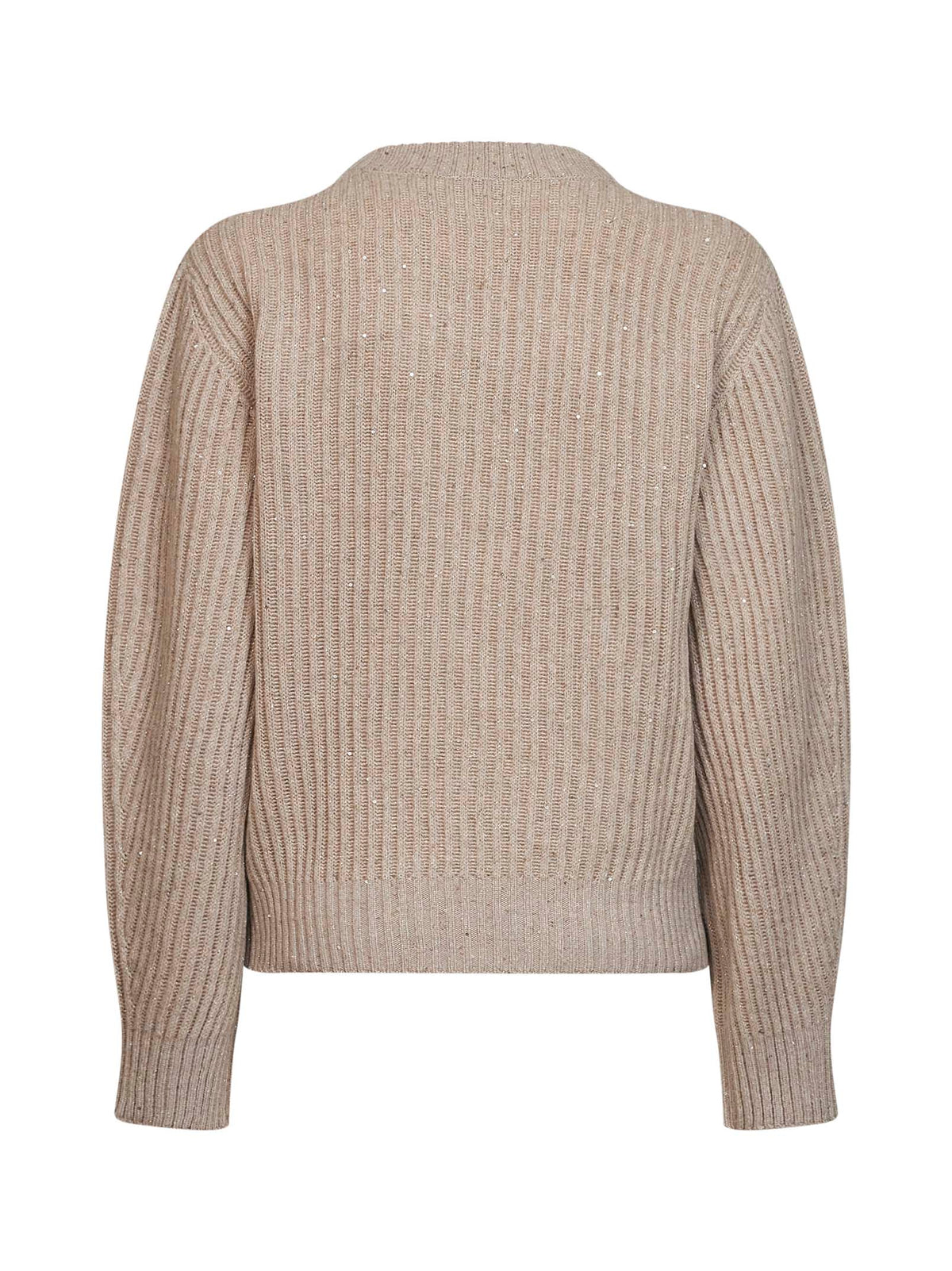 Brunello Cucinelli Women Beige Sparkling & Dazzling Sweater BRUNELLO CUCINELLI