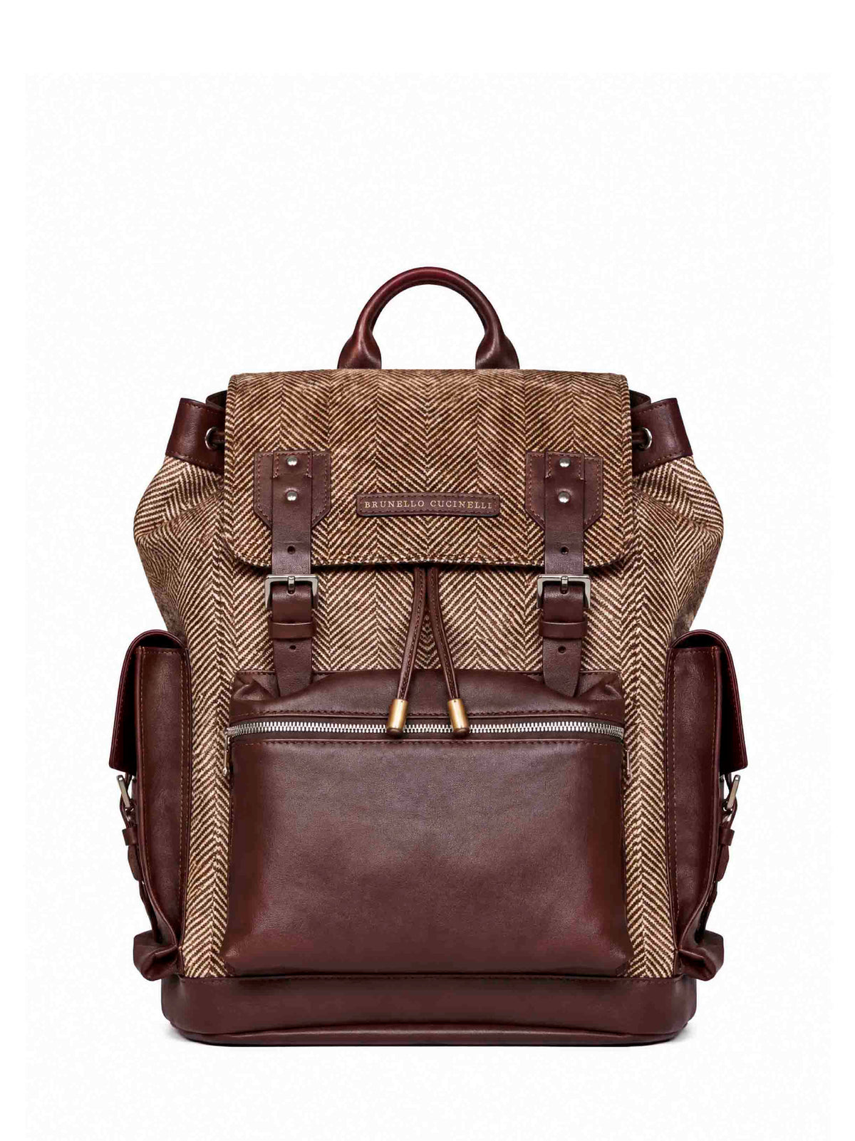 Brunello Cucinelli Men Brown City Backpack BRUNELLO CUCINELLI