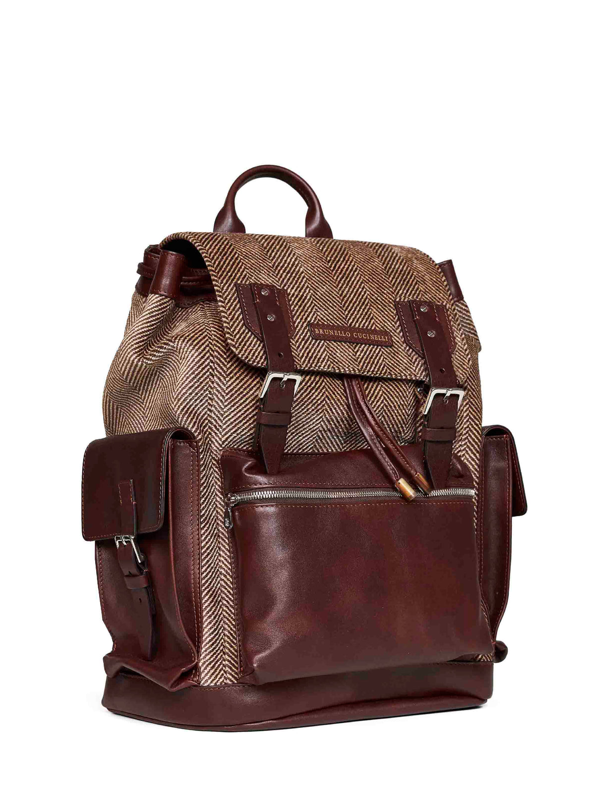Brunello Cucinelli Men Brown City Backpack BRUNELLO CUCINELLI