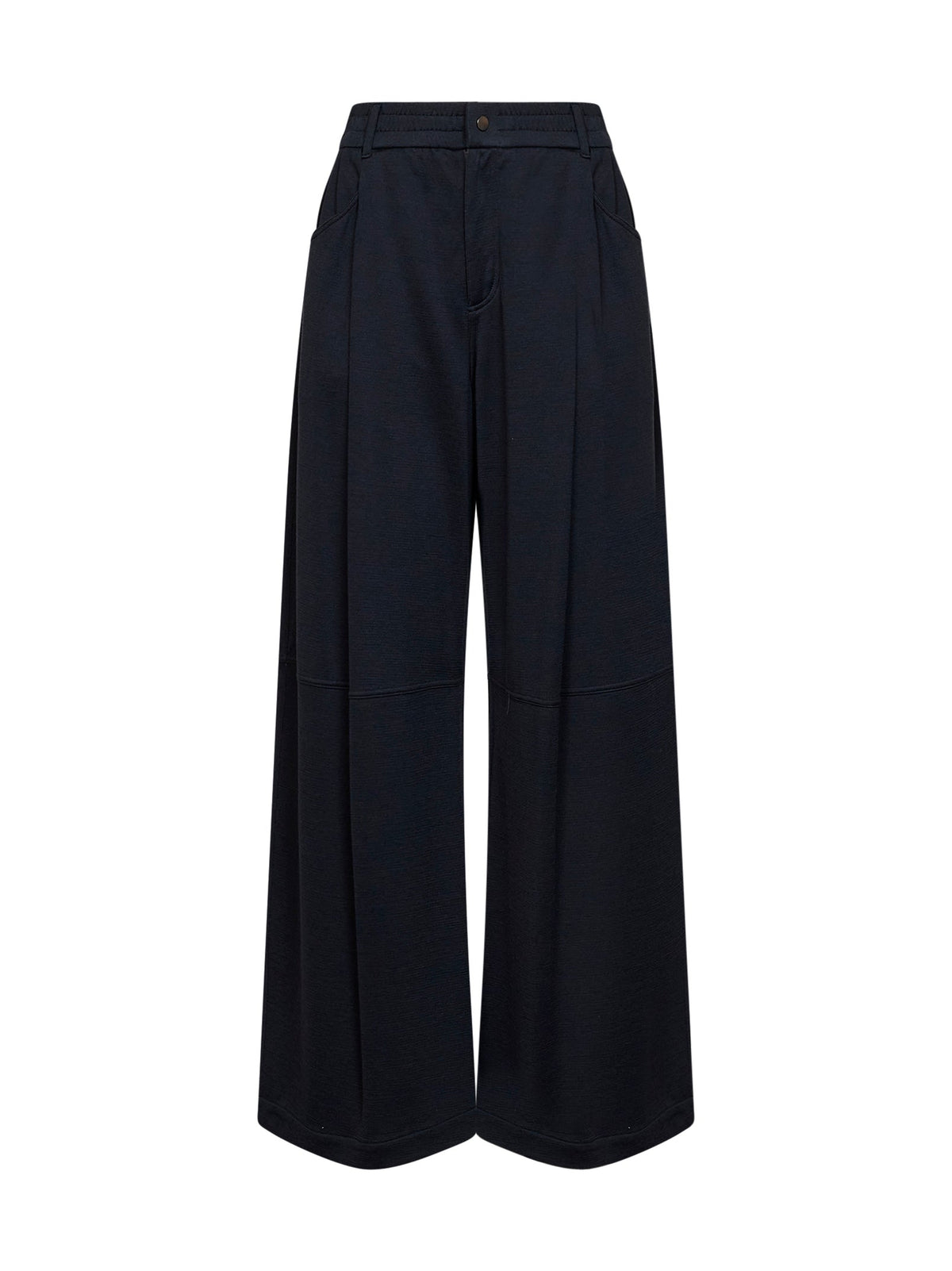 Brunello Cucinelli Women Cobalt Blue Cotton And Silk Interlock Track Pants BRUNELLO CUCINELLI
