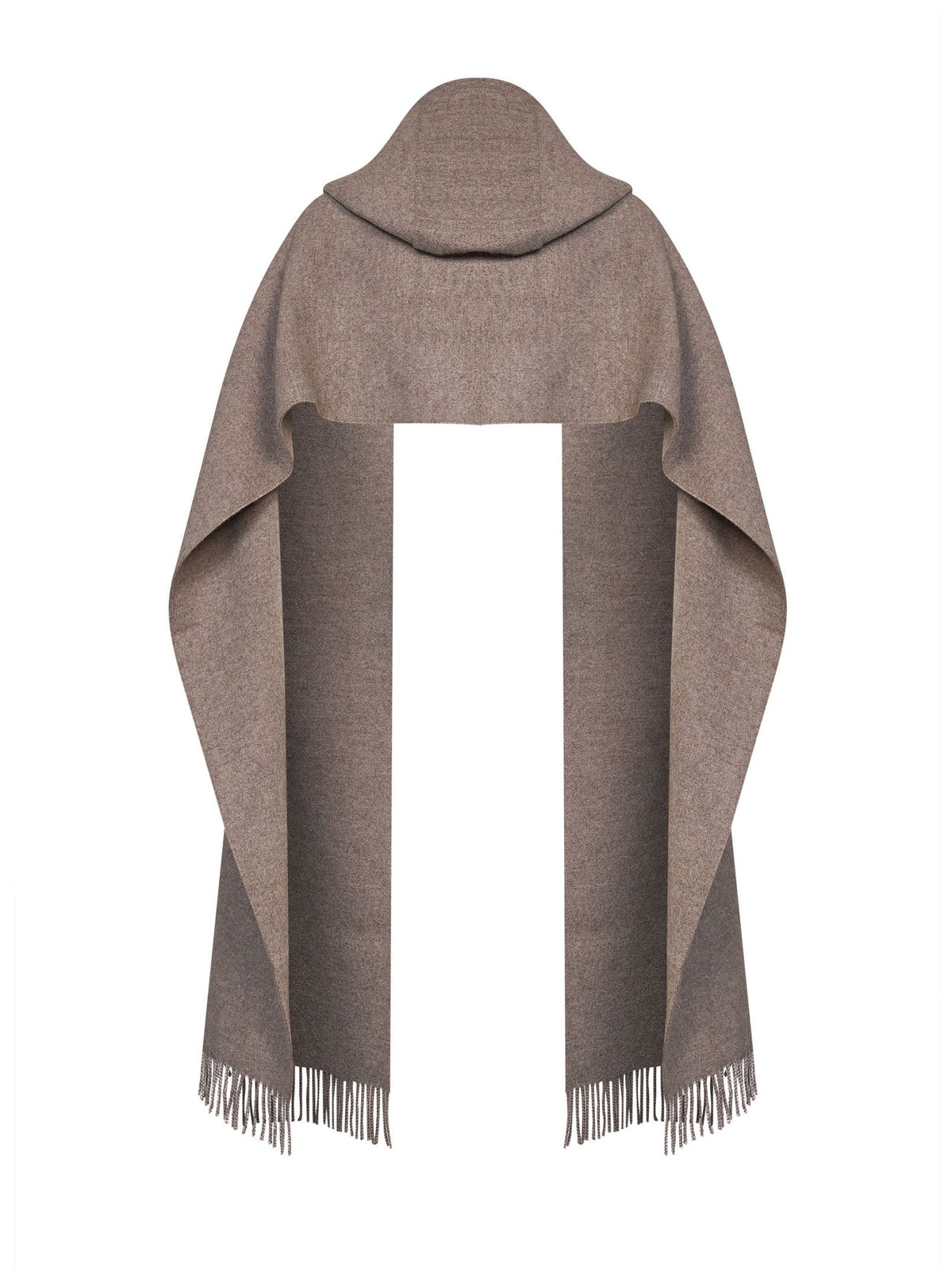 Brunello Cucinelli Women Cool Brown Knit Hooded Scarf BRUNELLO CUCINELLI