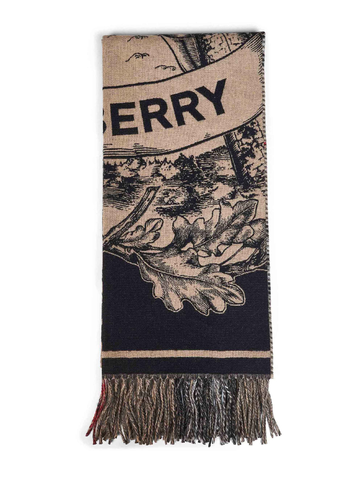 Burberry Men Archive Beige Gallant Knight Cashmere Scarf<Br/> BURBERRY