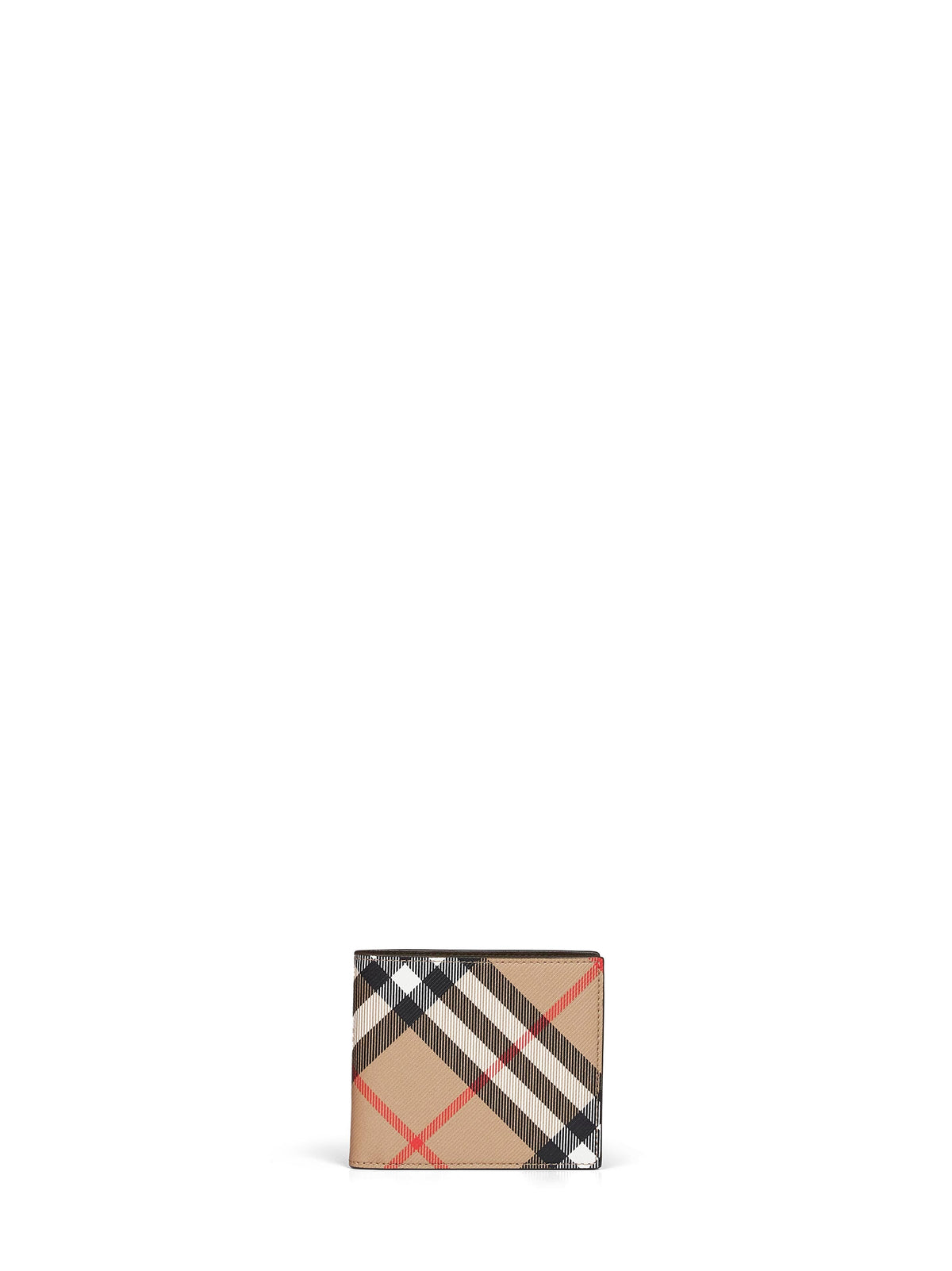 Burberry Men Sand Beige Check Bi-Fold Wallet BURBERRY