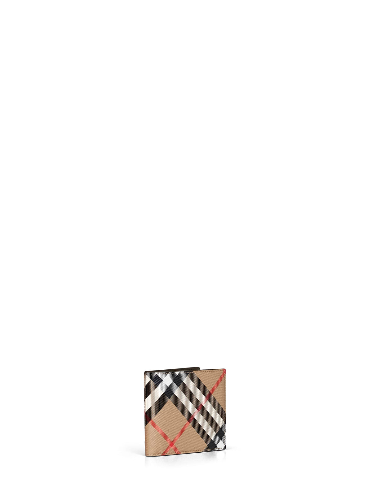 Burberry Men Sand Beige Check Bi-Fold Wallet BURBERRY