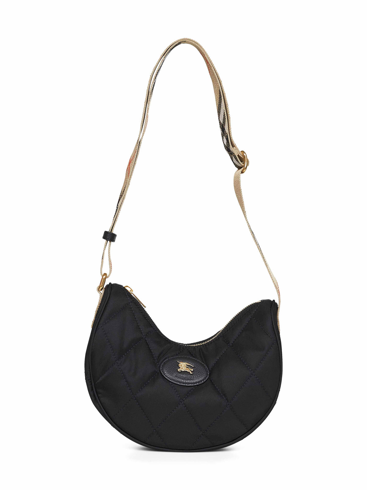 Burberry Women Black Horseshoe Crossbody Bag BURBERRY