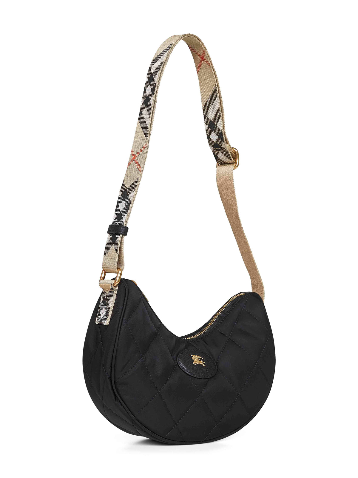 Burberry Women Black Horseshoe Crossbody Bag BURBERRY