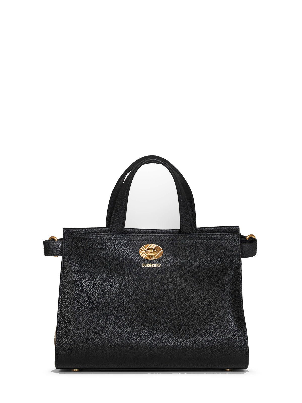 Burberry Women Black Mini Cotswolds Check Tote Bag BURBERRY