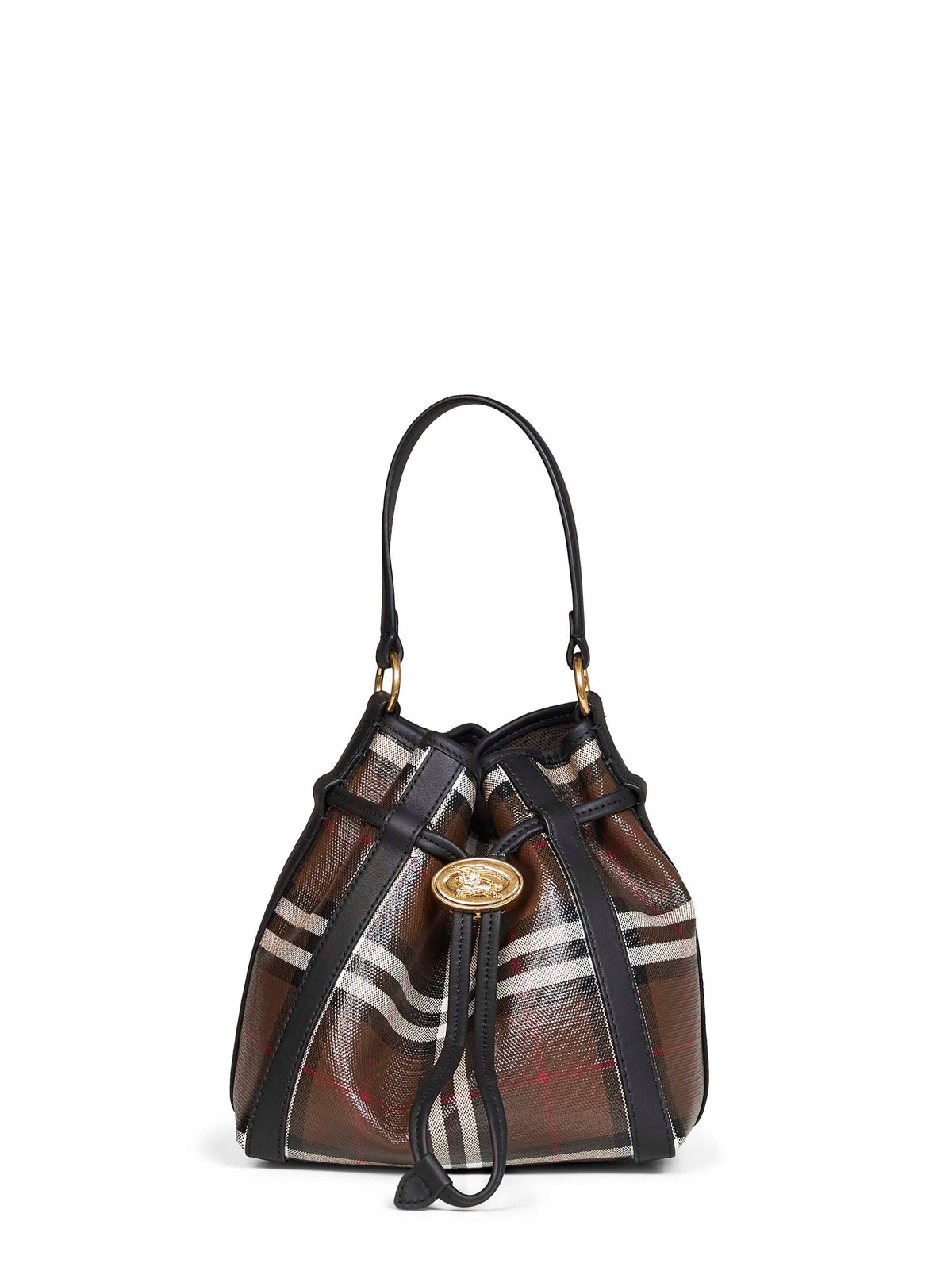 Burberry Women Brown Burberry Check Small Bucket Bag<Br/> BURBERRY