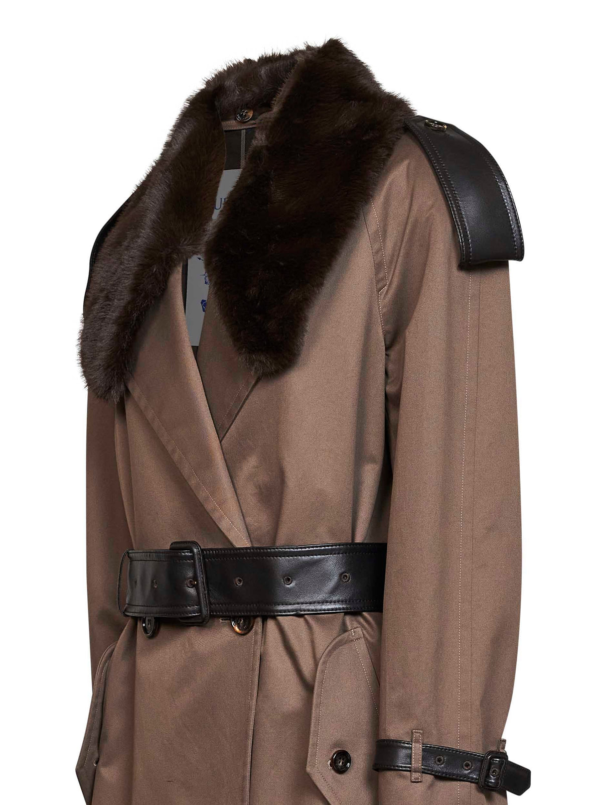 Burberry Women Sepia Brown Gabardine Roseville Long Trench Coat BURBERRY