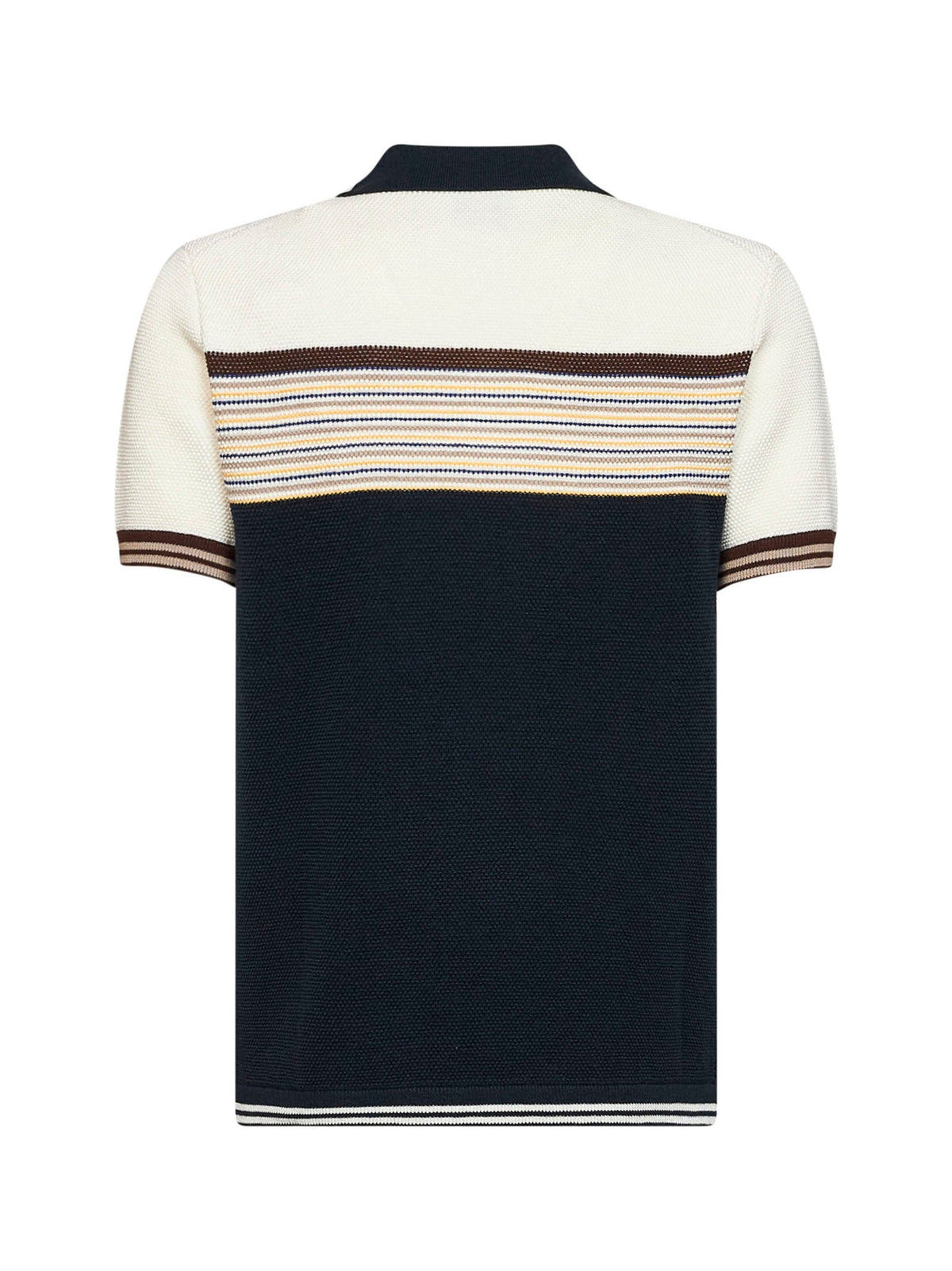 Casablanca Men Multicolor Striped Wool-Blend Knit Café Culture Polo Shirt CASABLANCA