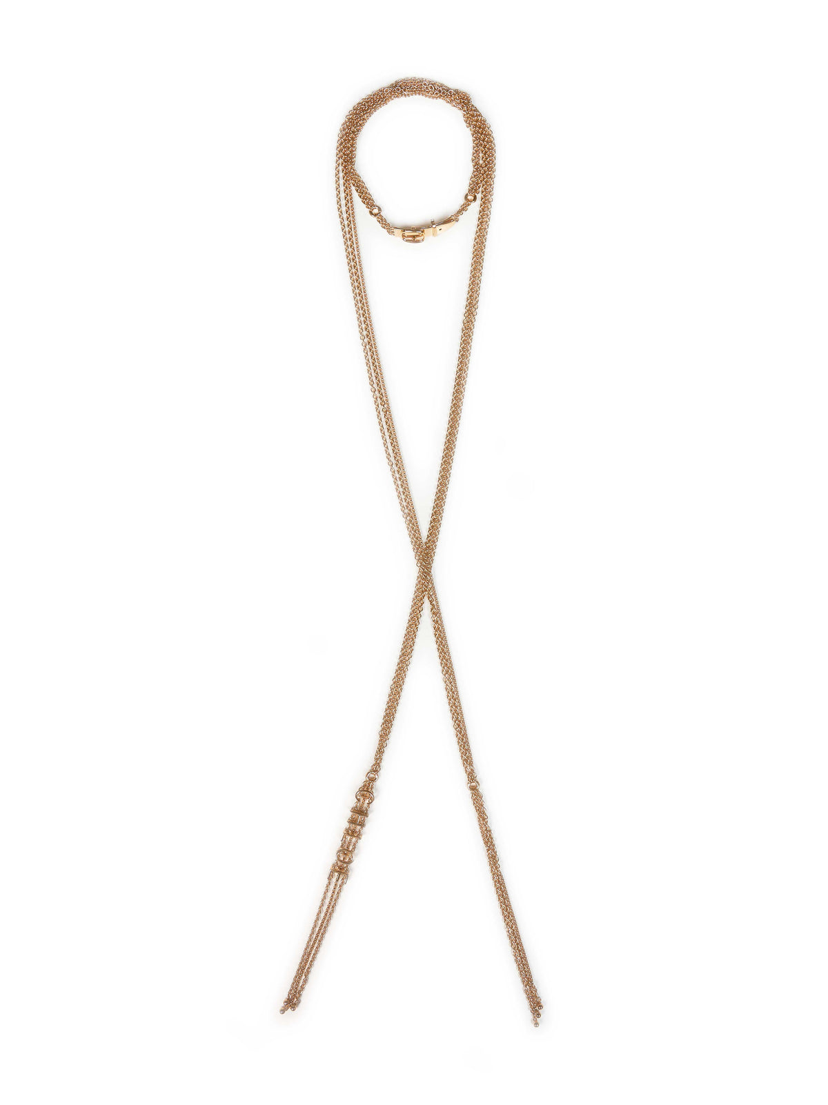 Chloé Women Gold Metal Scarf-Style Multi-Chain Necklace CHLOE