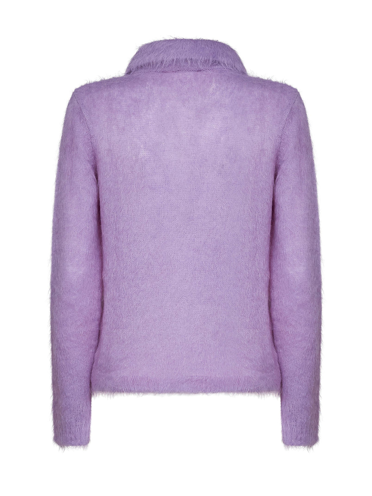 Chloé Women Lavender Alpaca Blend Brushed Knit Polo Shirt CHLOE