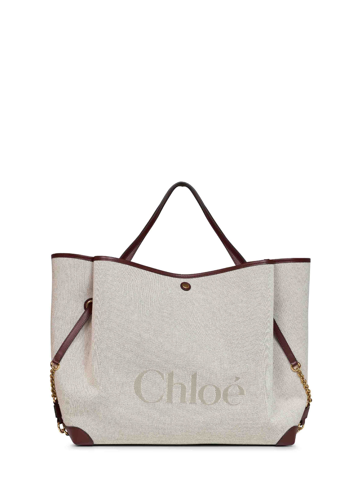 Chloé Women Crafty Brown Large Chloé Clover Shoulder Bag CHLOE