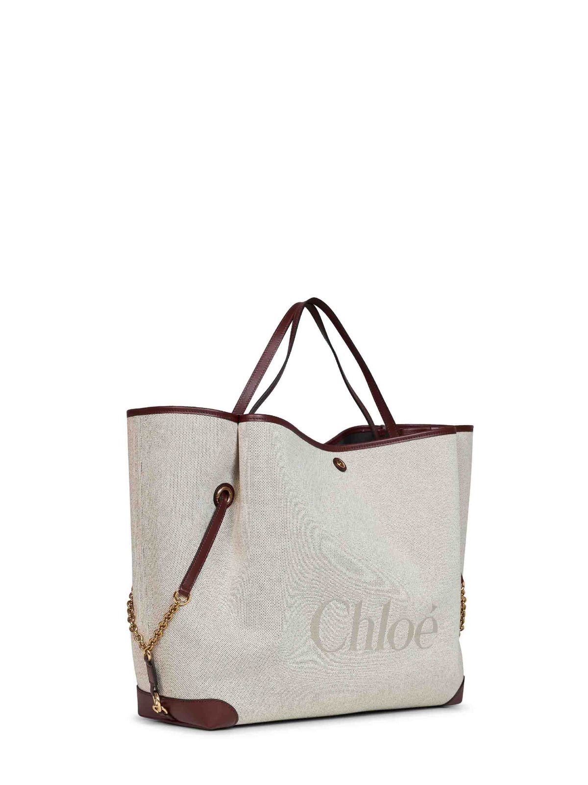 Chloé Women Crafty Brown Large Chloé Clover Shoulder Bag CHLOE