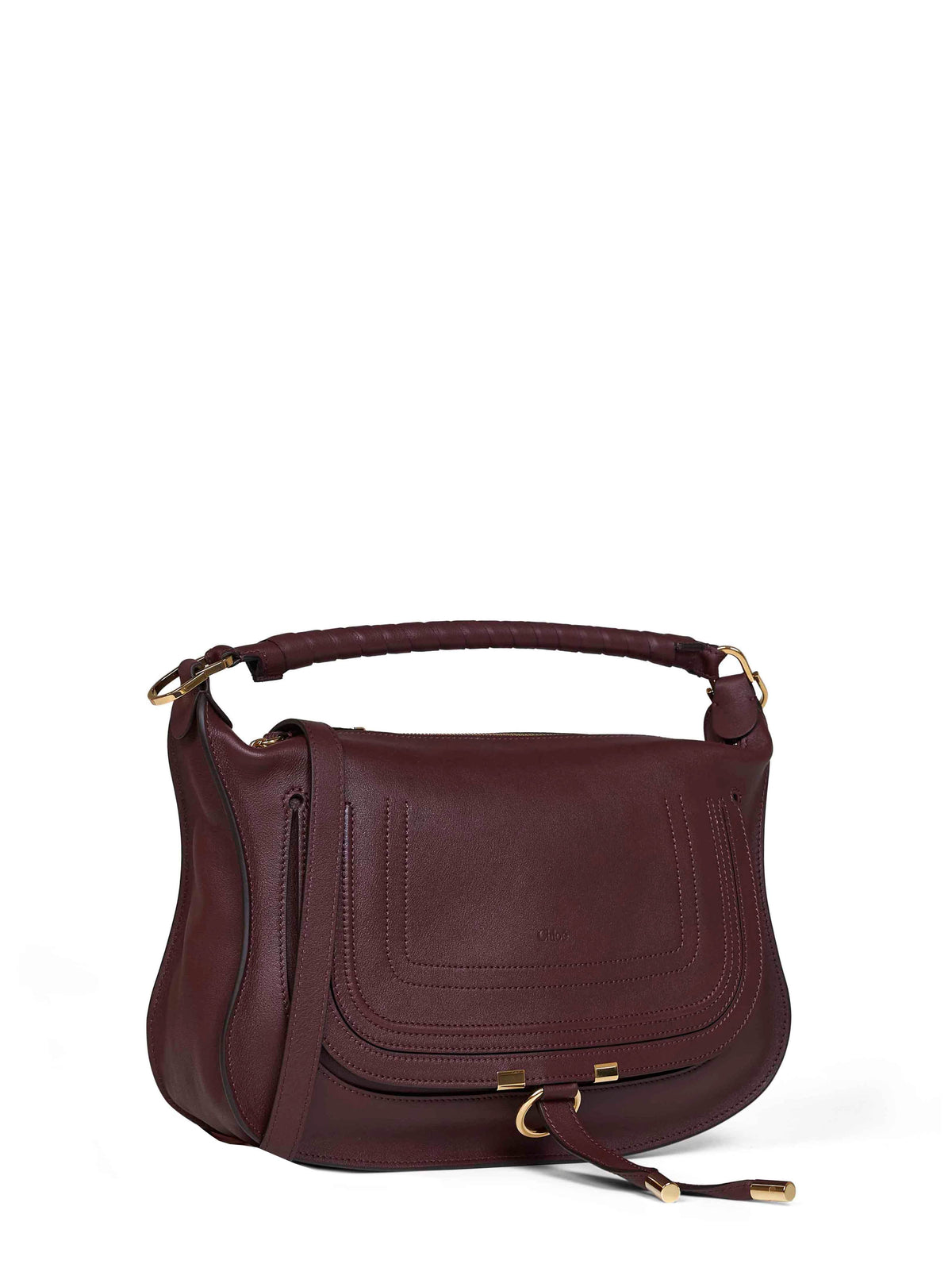 Chloé Women Dark Velvet Marcie Small Shoulder Bag CHLOE