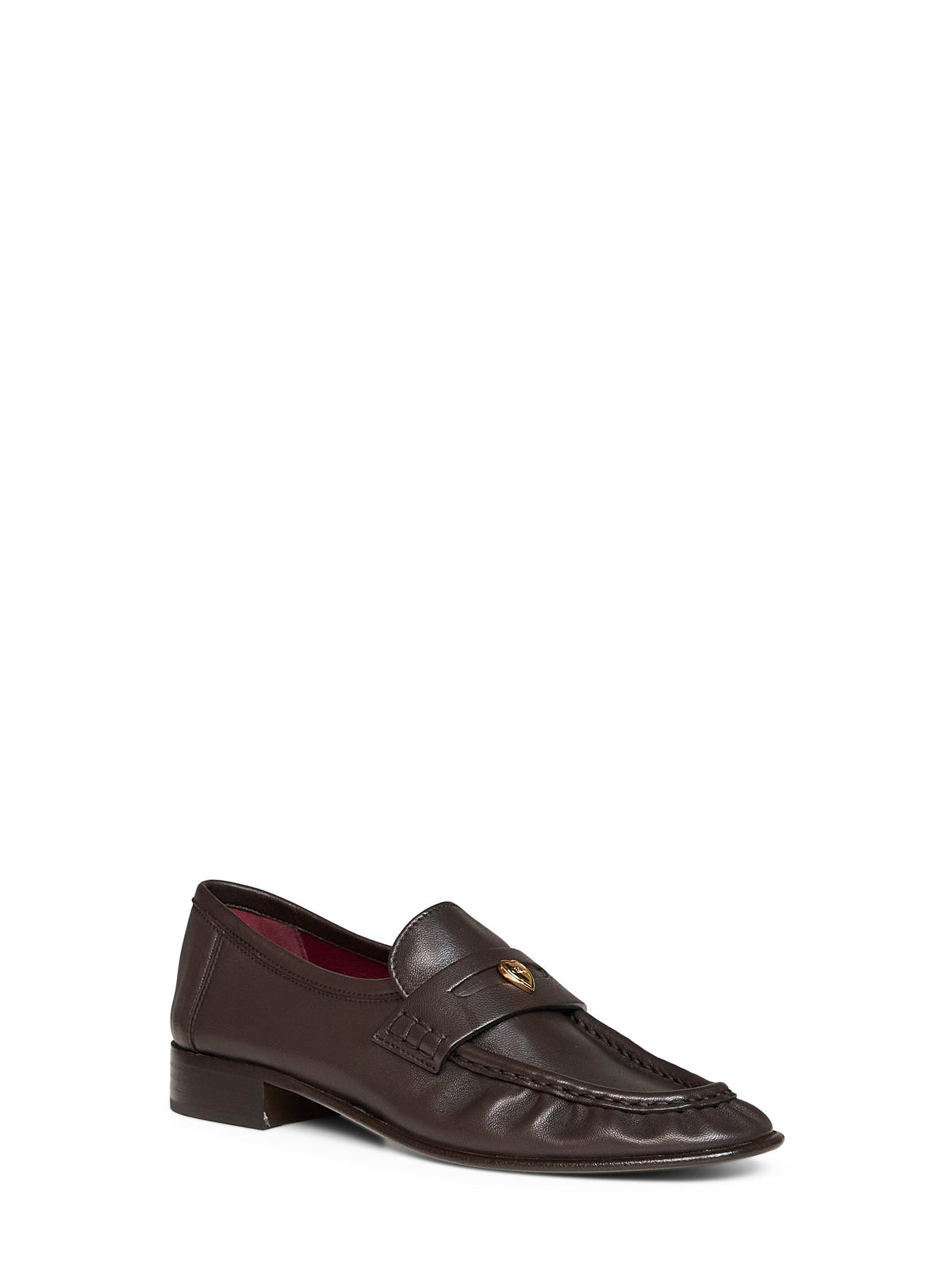 Chloé Women Chocolate Brown Soft Lambskin Leather Letti Loafers CHLOE