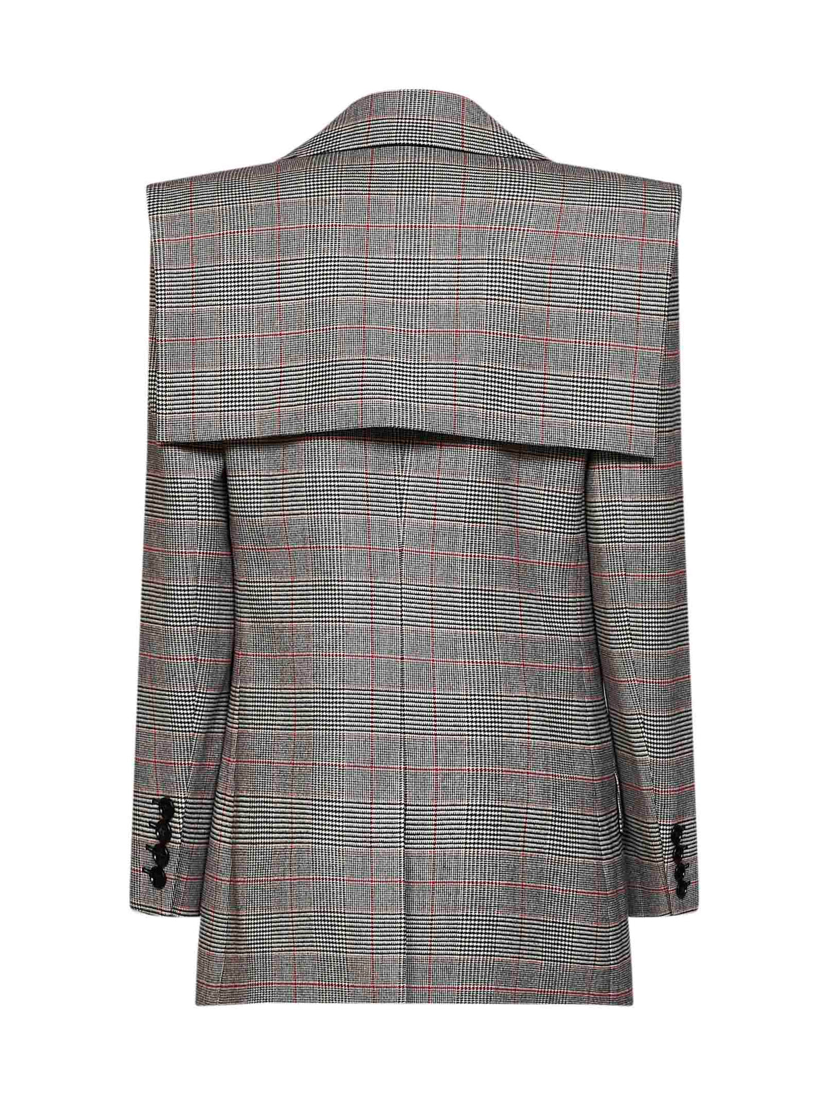 Chloé Women Black And Red Prince Of Wales Check Single-Breasted Tailored Blazer CHLOE