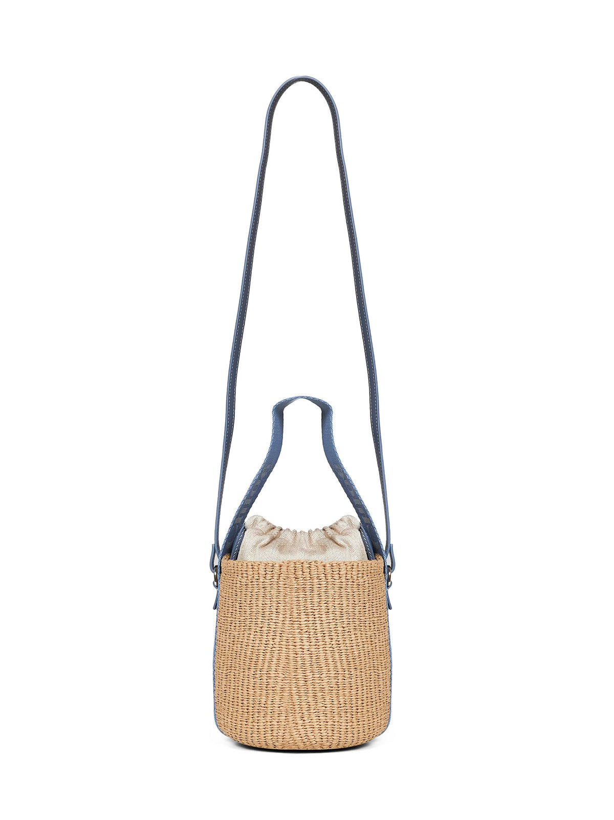 Chloé Women Ashes Blue Woody Small Basket Bag CHLOE