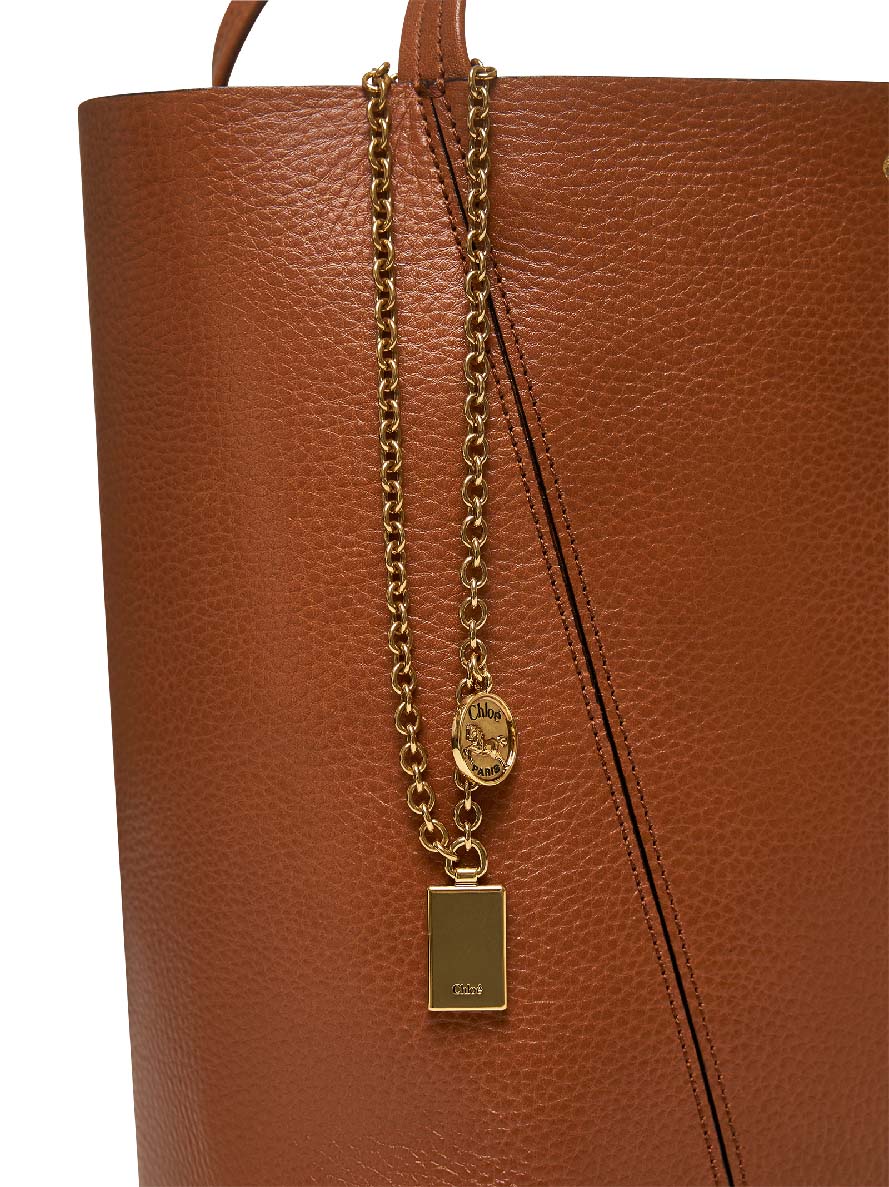 Chloé Women Clay Brown Chloé Spin Tote Bag CHLOE