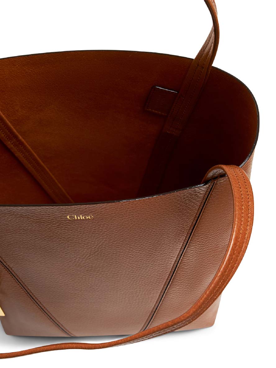 Chloé Women Clay Brown Chloé Spin Tote Bag CHLOE