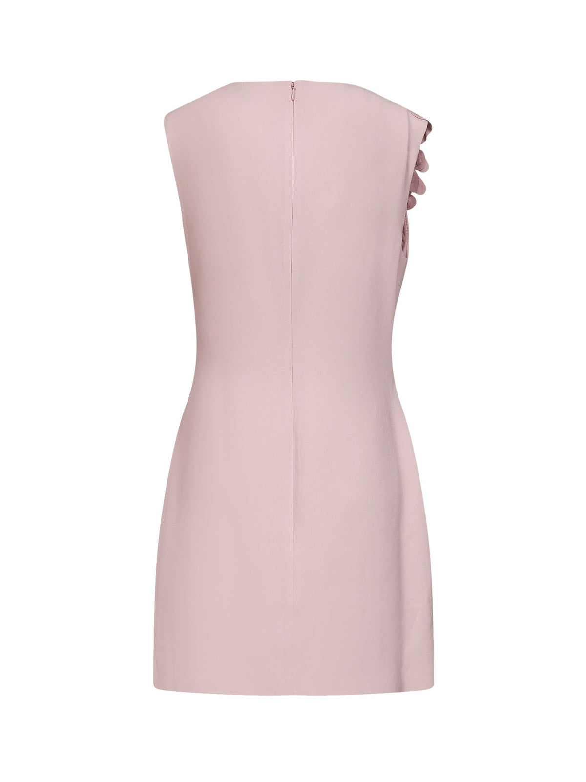 Costarellos Women Dusty Pink Crepe Anora Mini Dress With Floral Appliqués COSTARELLOS
