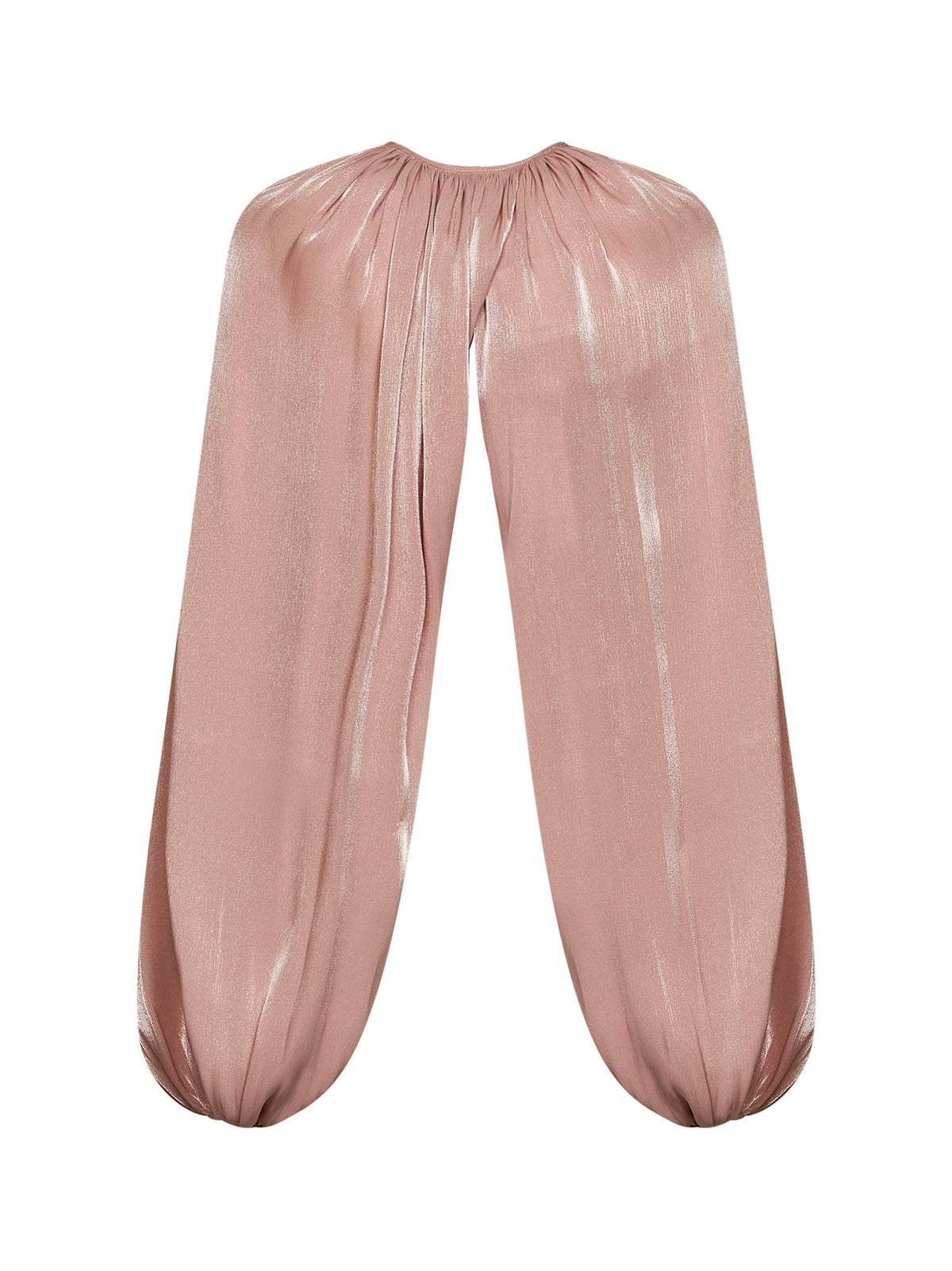 Costarellos Women Nude Pink Lurex Georgette Sida Bolero Jacket COSTARELLOS