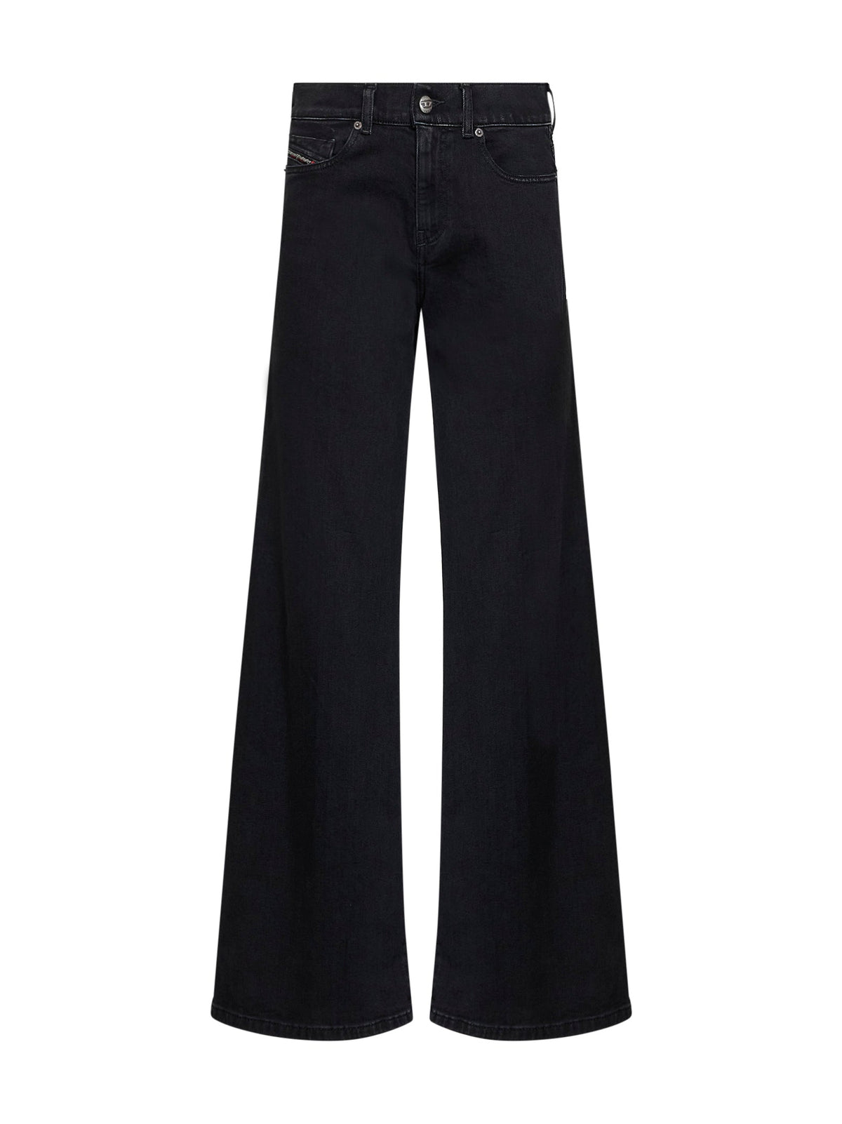 Diesel Women Black Comfort Denim Flare Medium Waist 1978 D-Akemi Jeans DIESEL