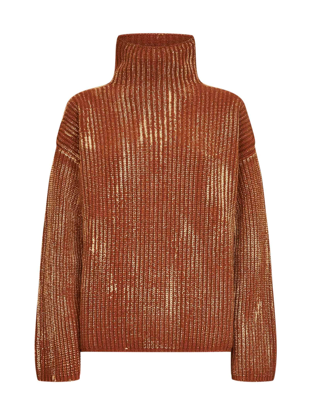 Diesel Women Brown Ribbed Wool-Blend M-Amet Sweater DIESEL