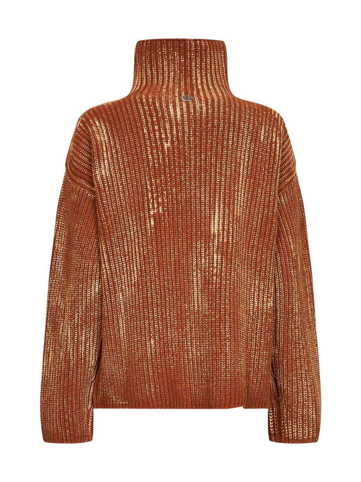 Diesel Women Brown Ribbed Wool-Blend M-Amet Sweater DIESEL