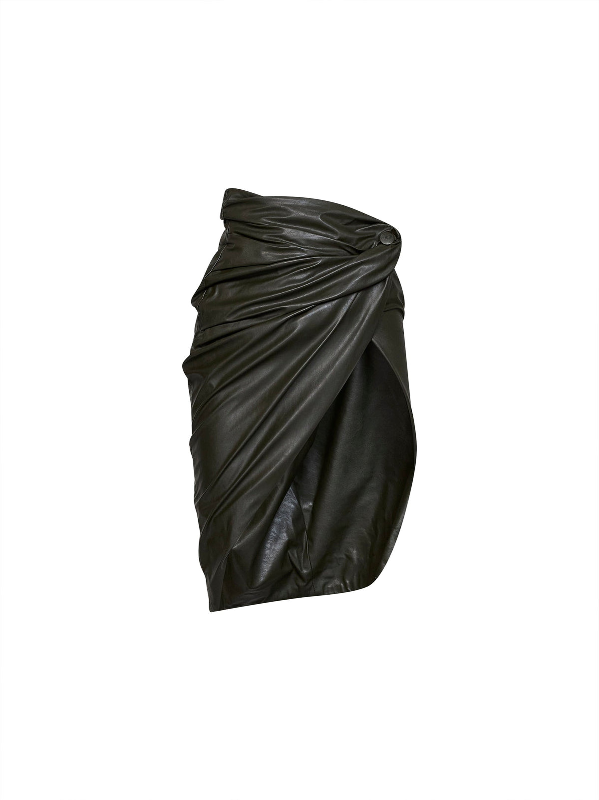 Diesel Women Green O-Dasli Draped Midi Skirt With Slit DIESEL
