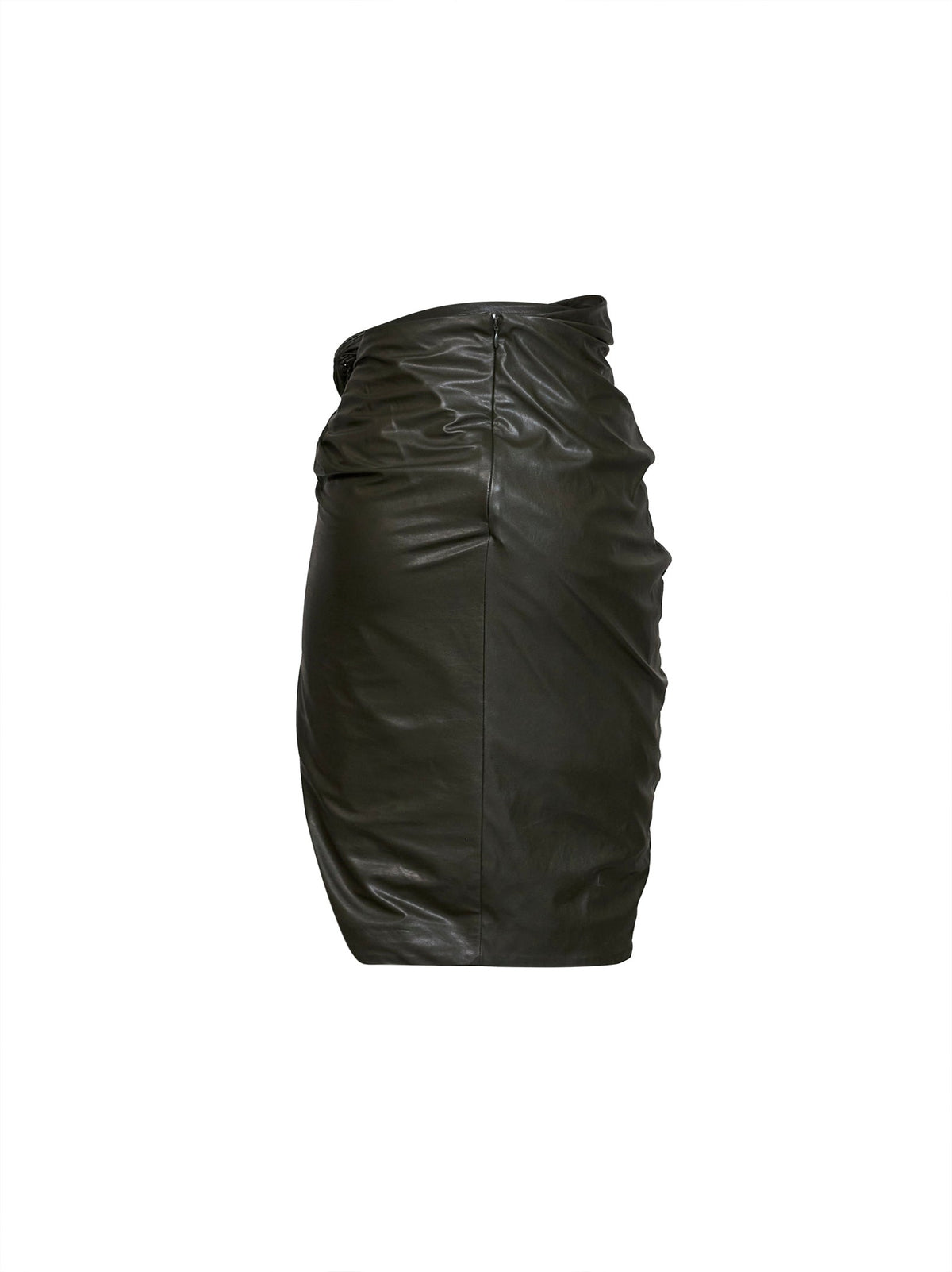 Diesel Women Green O-Dasli Draped Midi Skirt With Slit DIESEL