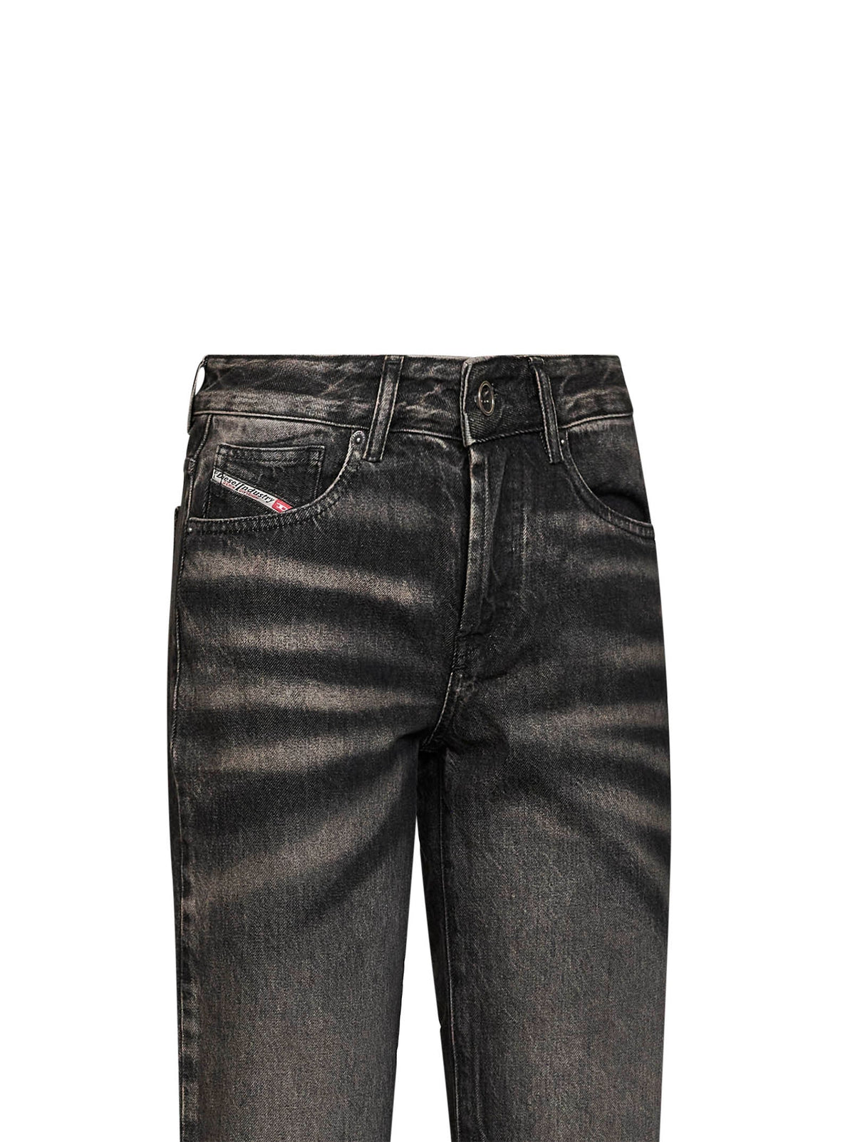 Diesel Women Black Denim D-Liet-Fsj Regular Mid-Rise Jeans DIESEL