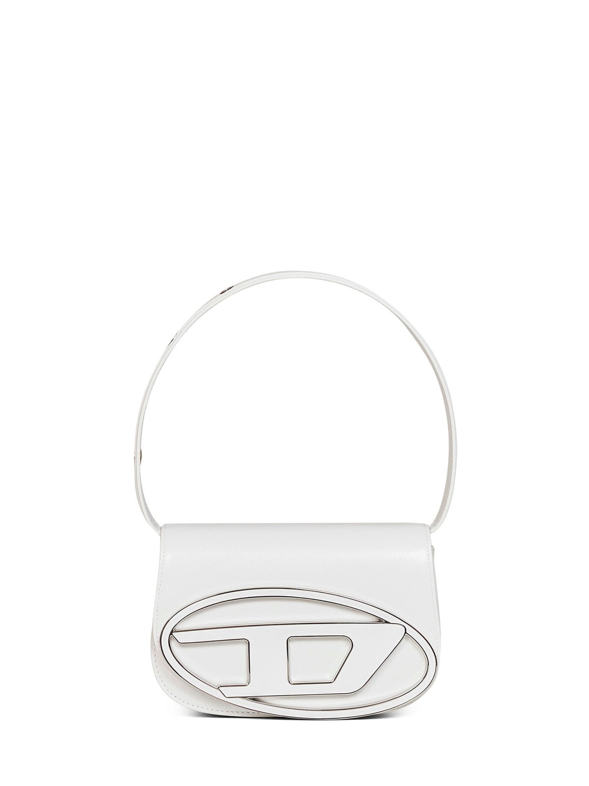 Diesel Women White 1Dr Shoulder Bag With Charms DIESEL