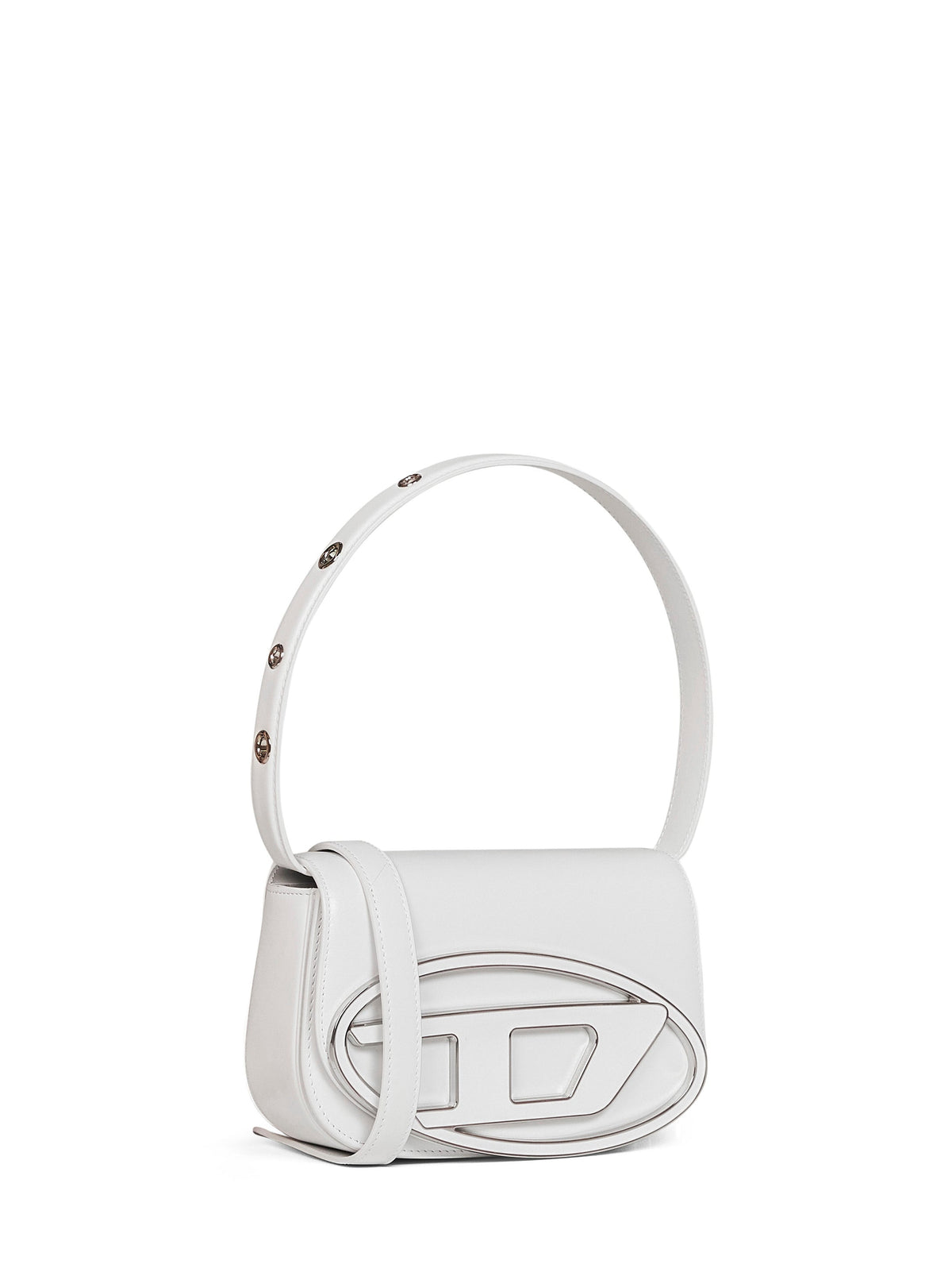 Diesel Women White 1Dr Shoulder Bag With Charms DIESEL