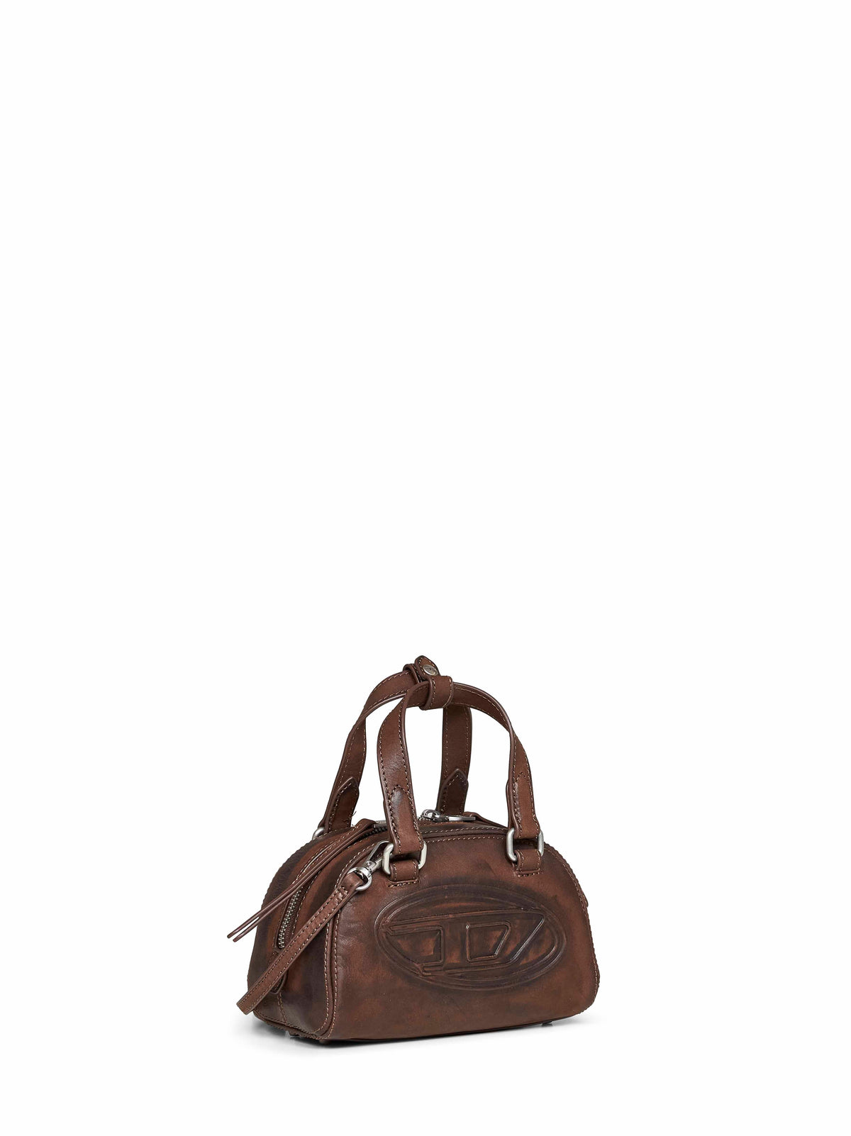 Diesel Women Brown 1Dr Dome Soft Small Bowling Bag DIESEL
