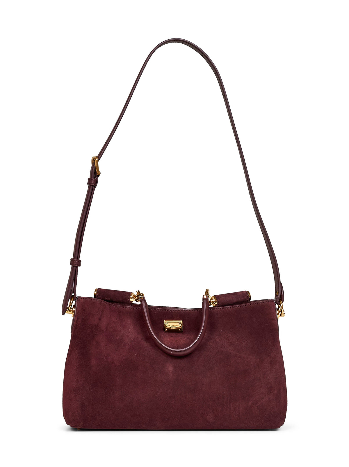 Dolce & Gabbana Women Burgundy Vittoria Medium Handbag With Shoulder Strap DOLCE & GABBANA